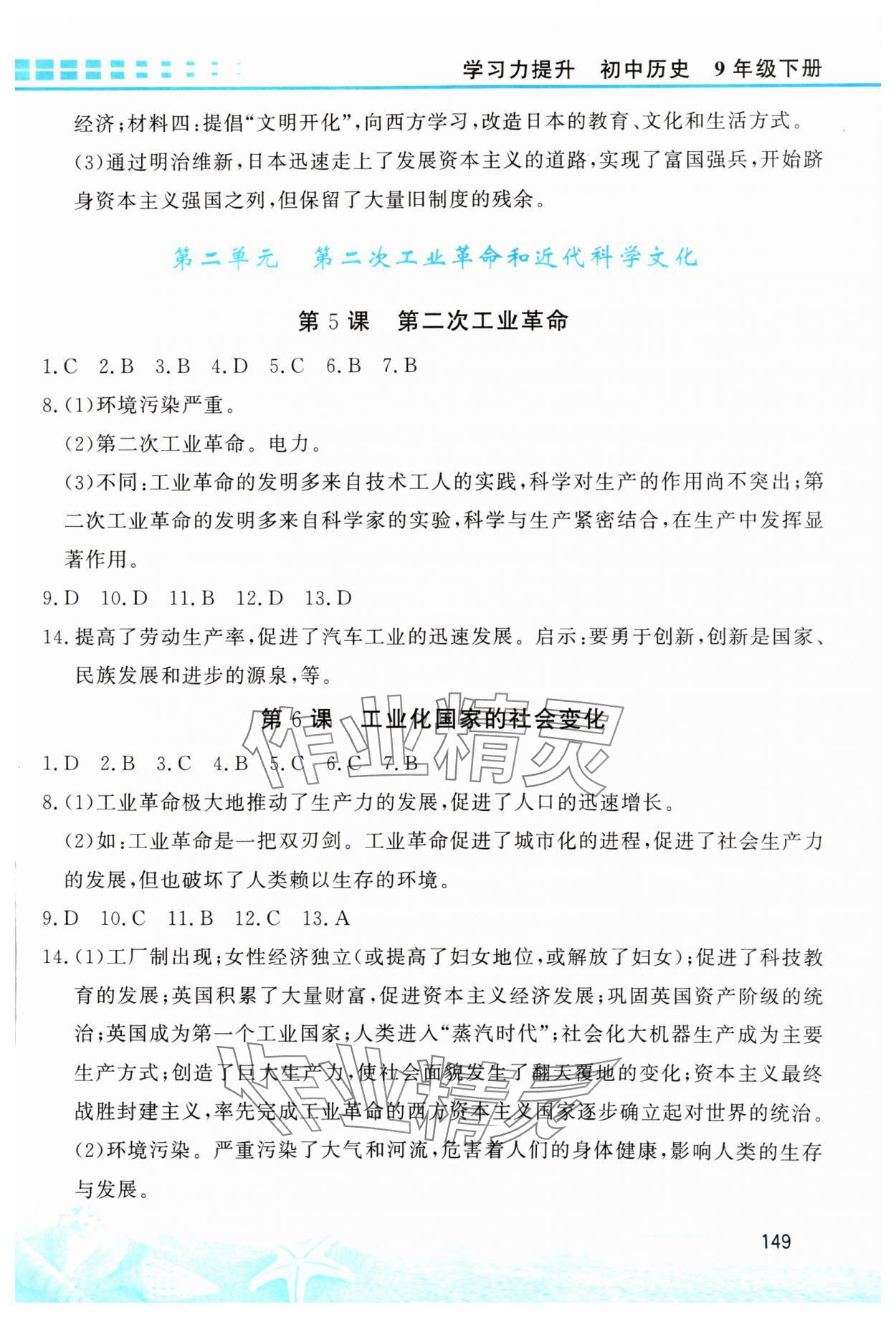 2025年學(xué)習(xí)力提升九年級(jí)歷史下冊(cè)人教版&nbsp;第3頁(yè)