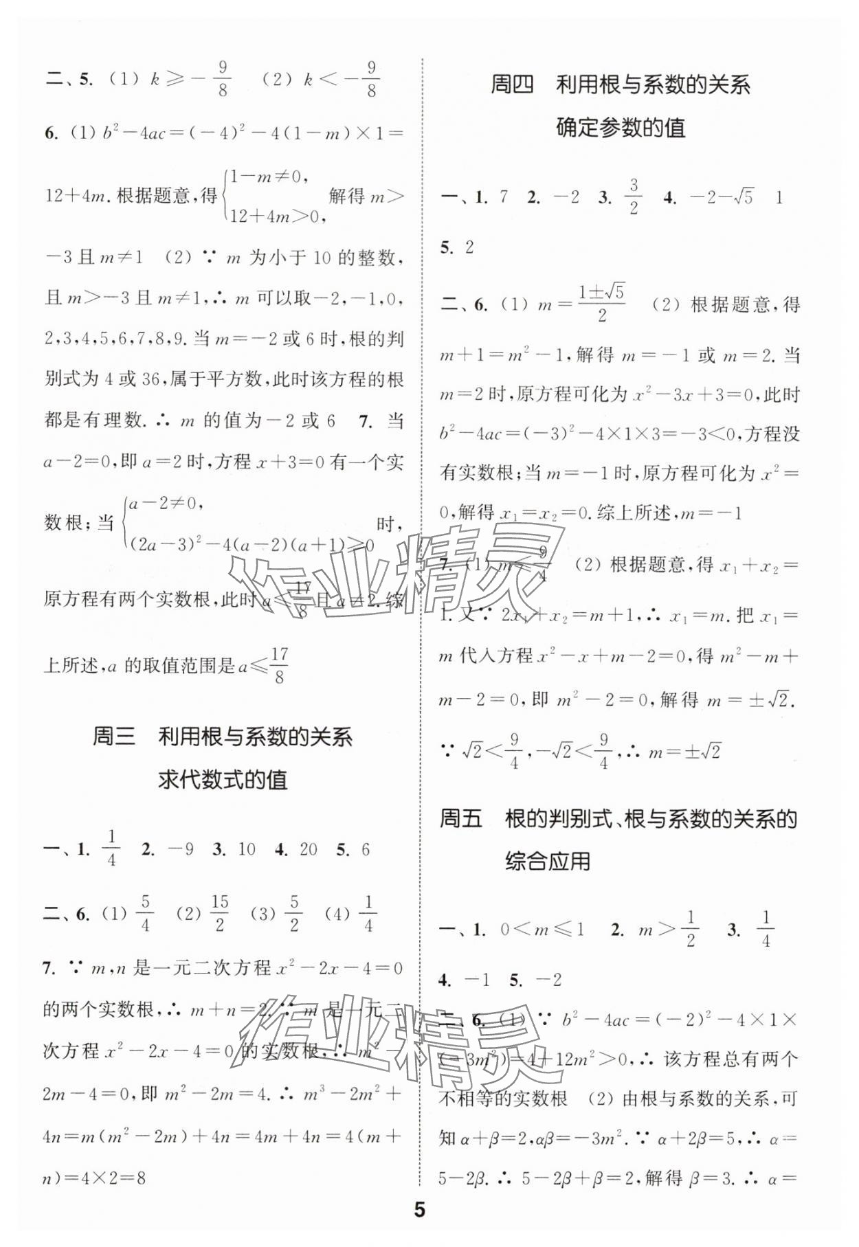 2024年通城学典初中数学运算能手九年级全一册 第5页