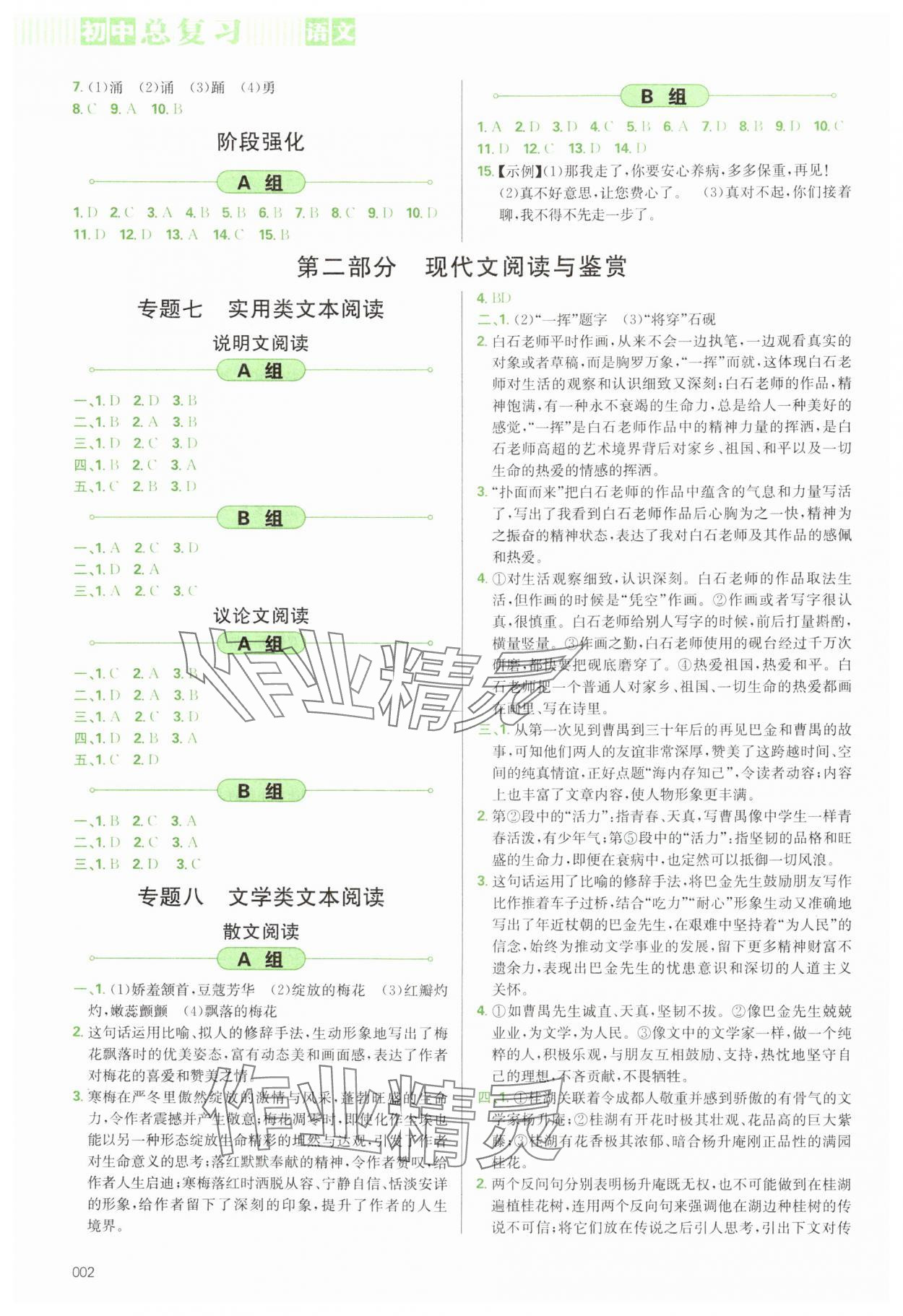 2025年學(xué)習(xí)質(zhì)量監(jiān)測(cè)初中總復(fù)習(xí)語(yǔ)文人教版 第2頁(yè)