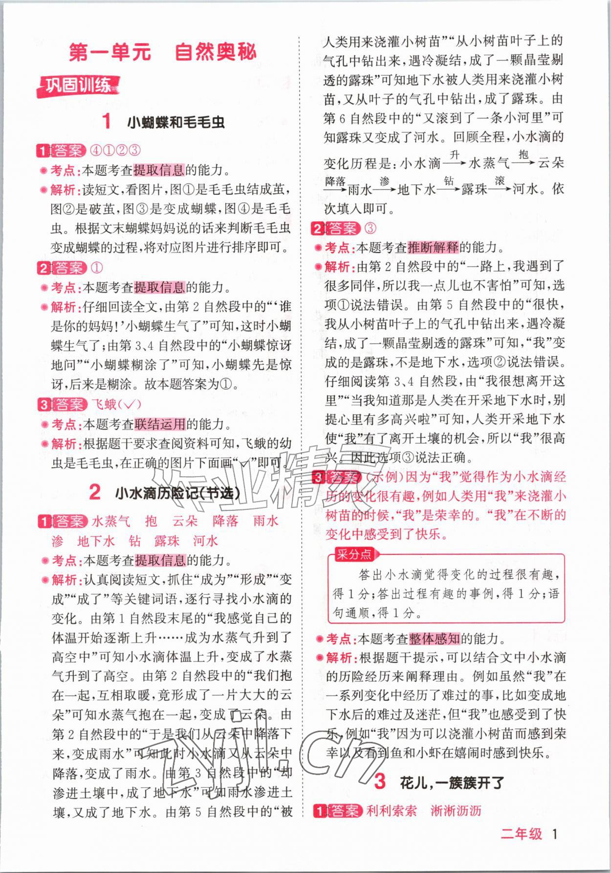 2026年阳光同学同步阅读素养测试二年级语文上册人教版&nbsp;第1页