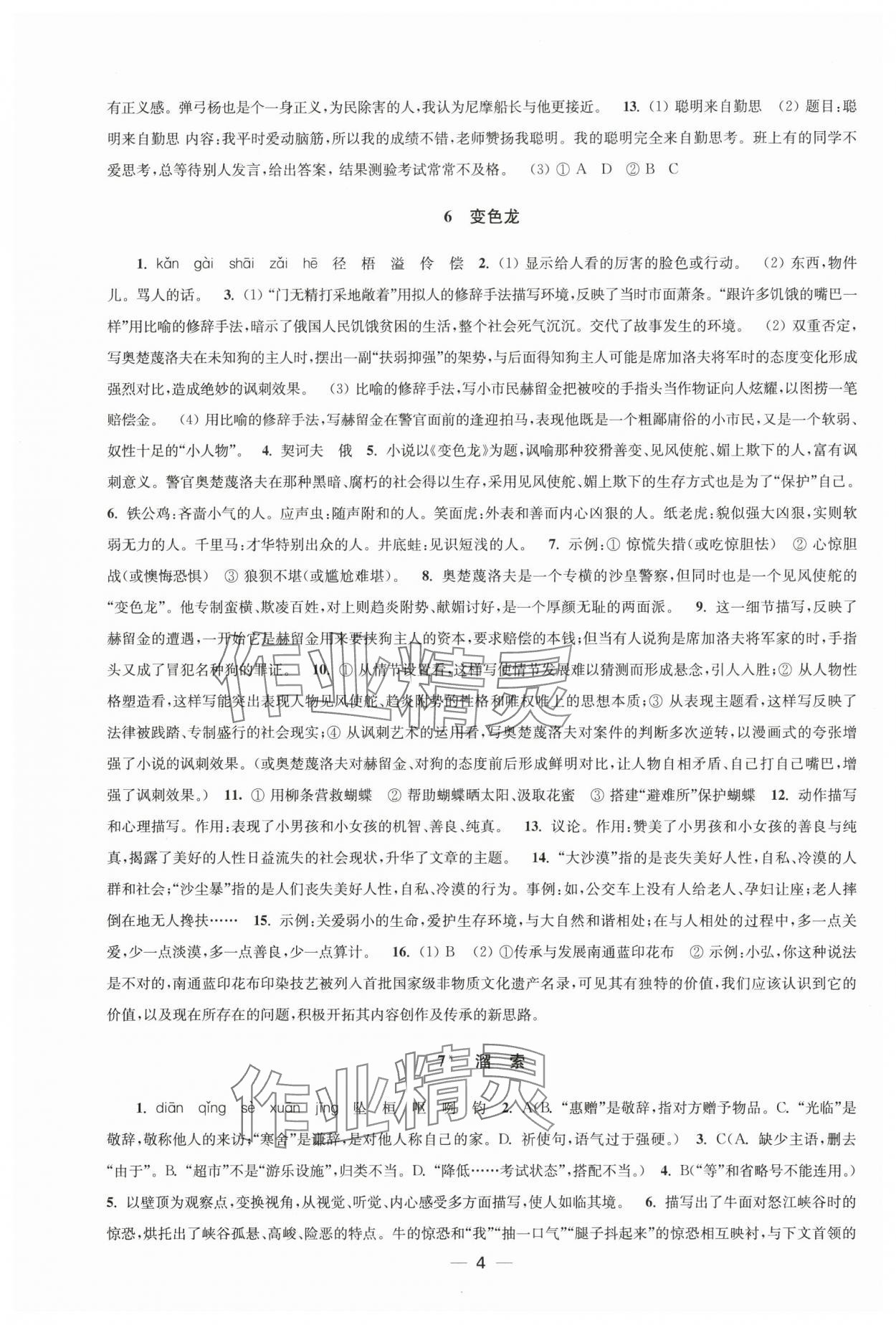 2025年創(chuàng)新課時作業(yè)九年級語文下冊人教版 第4頁