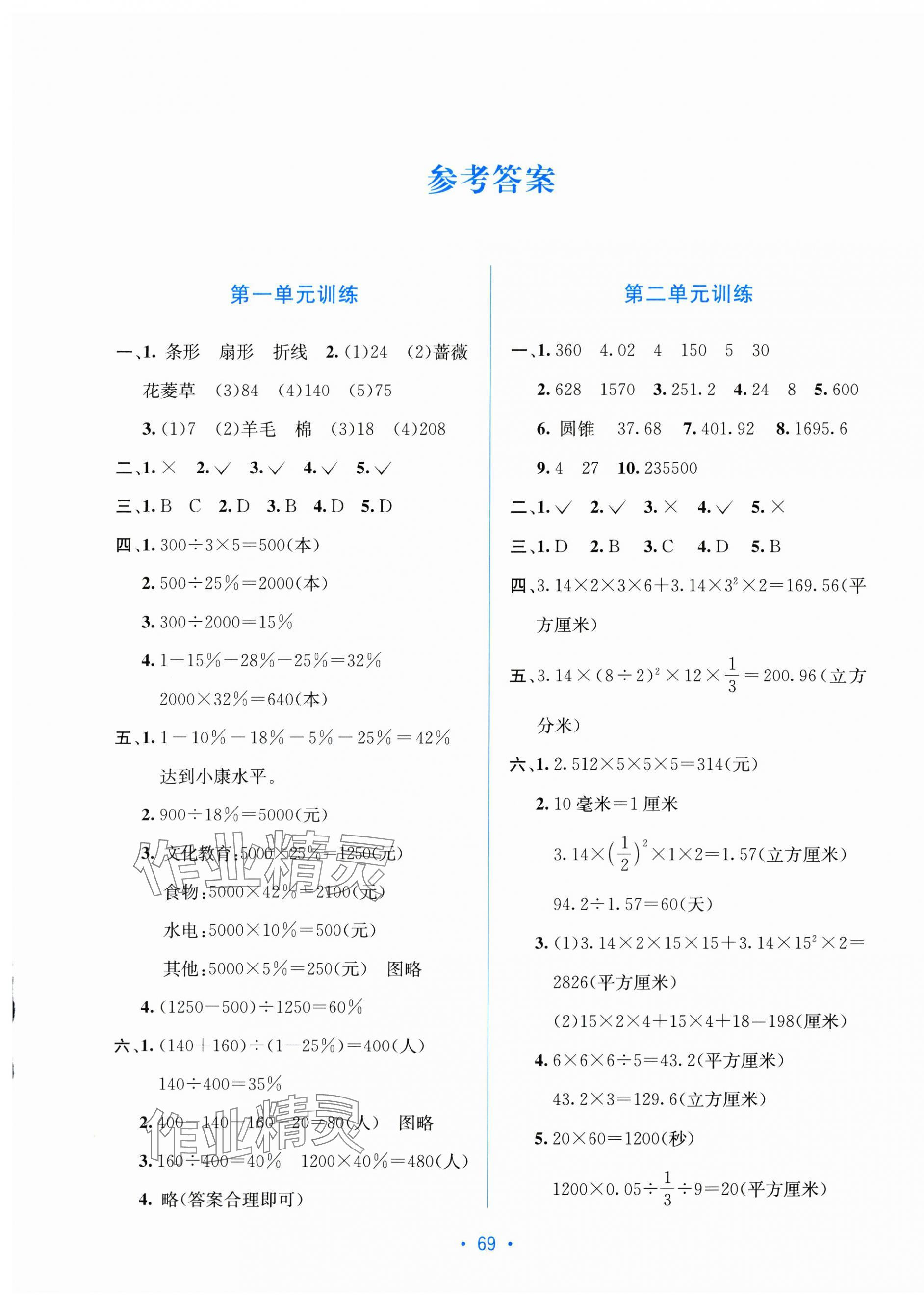 2025年全程檢測單元測試卷六年級數(shù)學下冊蘇教版B 第1頁