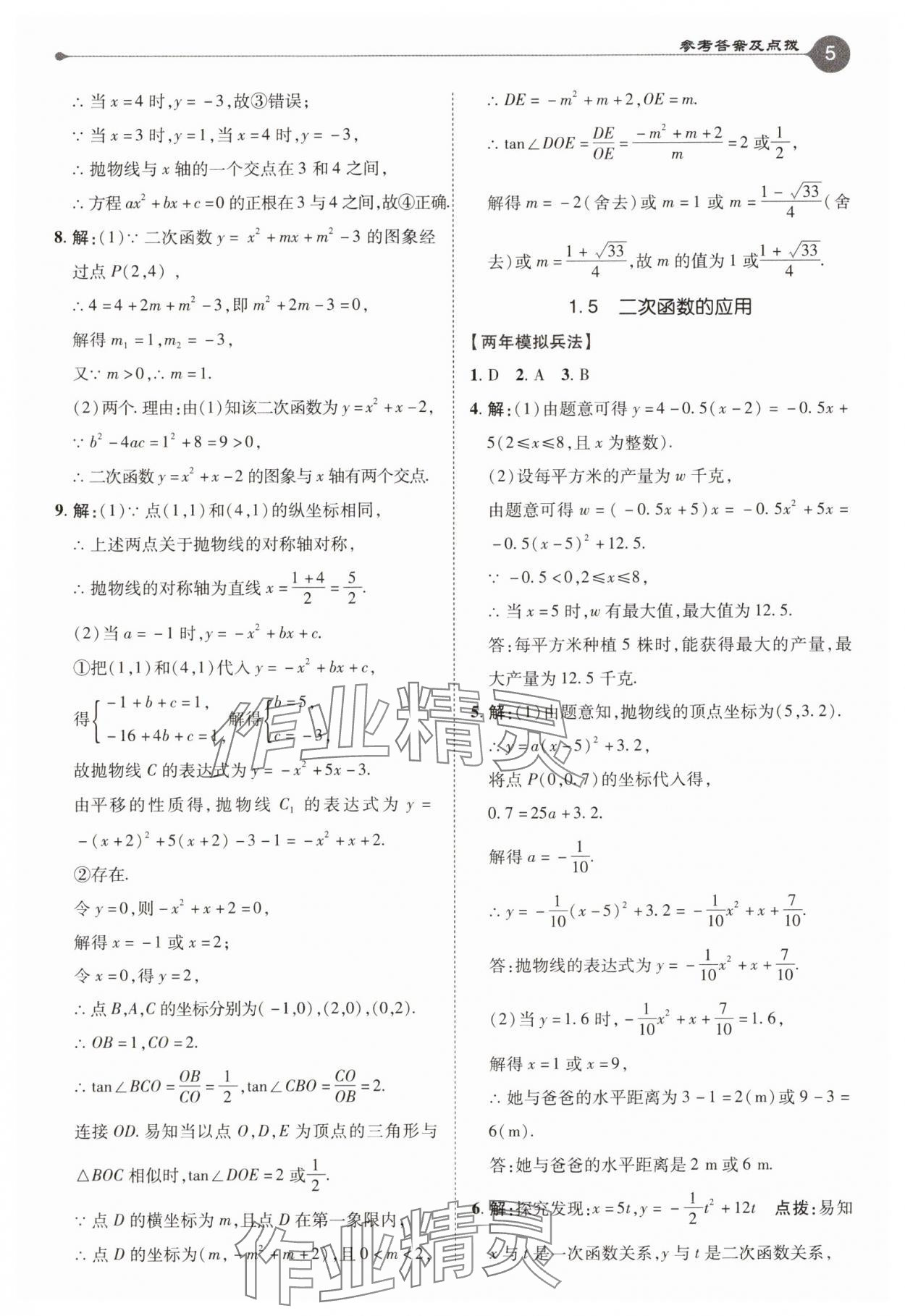 2025年特高級教師點撥九年級數學下冊湘教版 第5頁