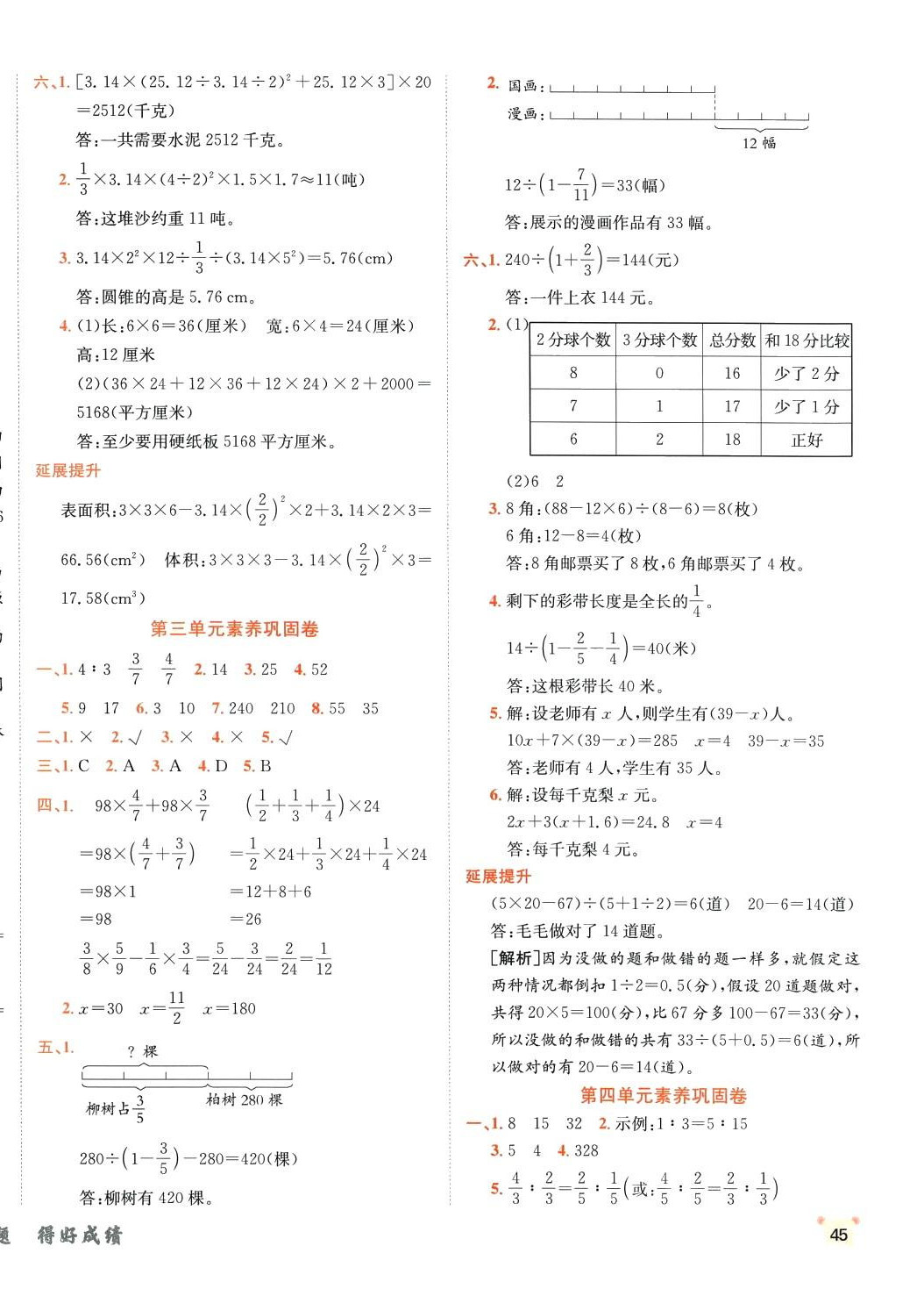 2024年神龍牛皮卷海淀考王六年級(jí)數(shù)學(xué)下冊(cè)蘇教版 第2頁(yè)