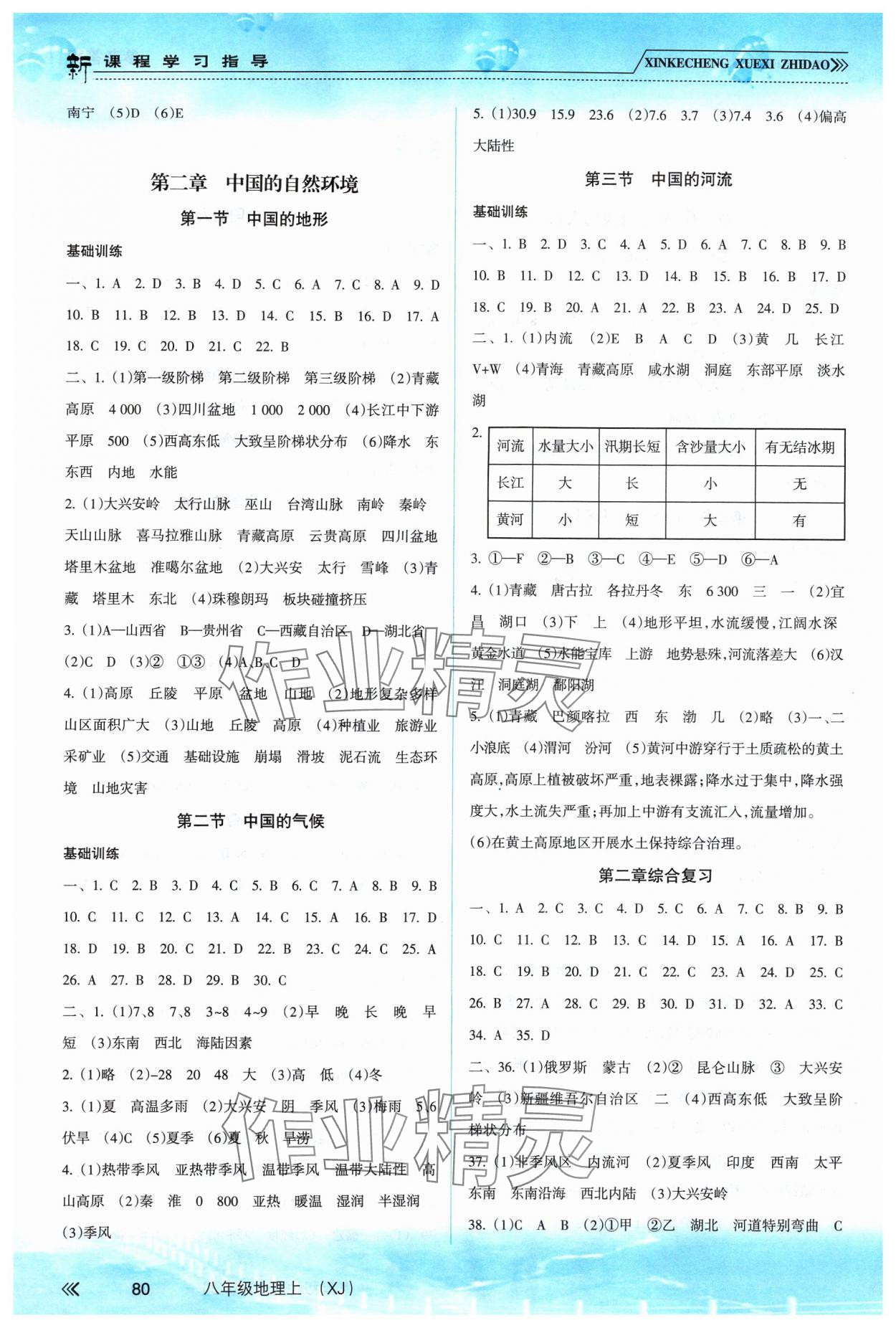 2024年新課程學習指導南方出版社八年級地理上冊湘教版 第2頁