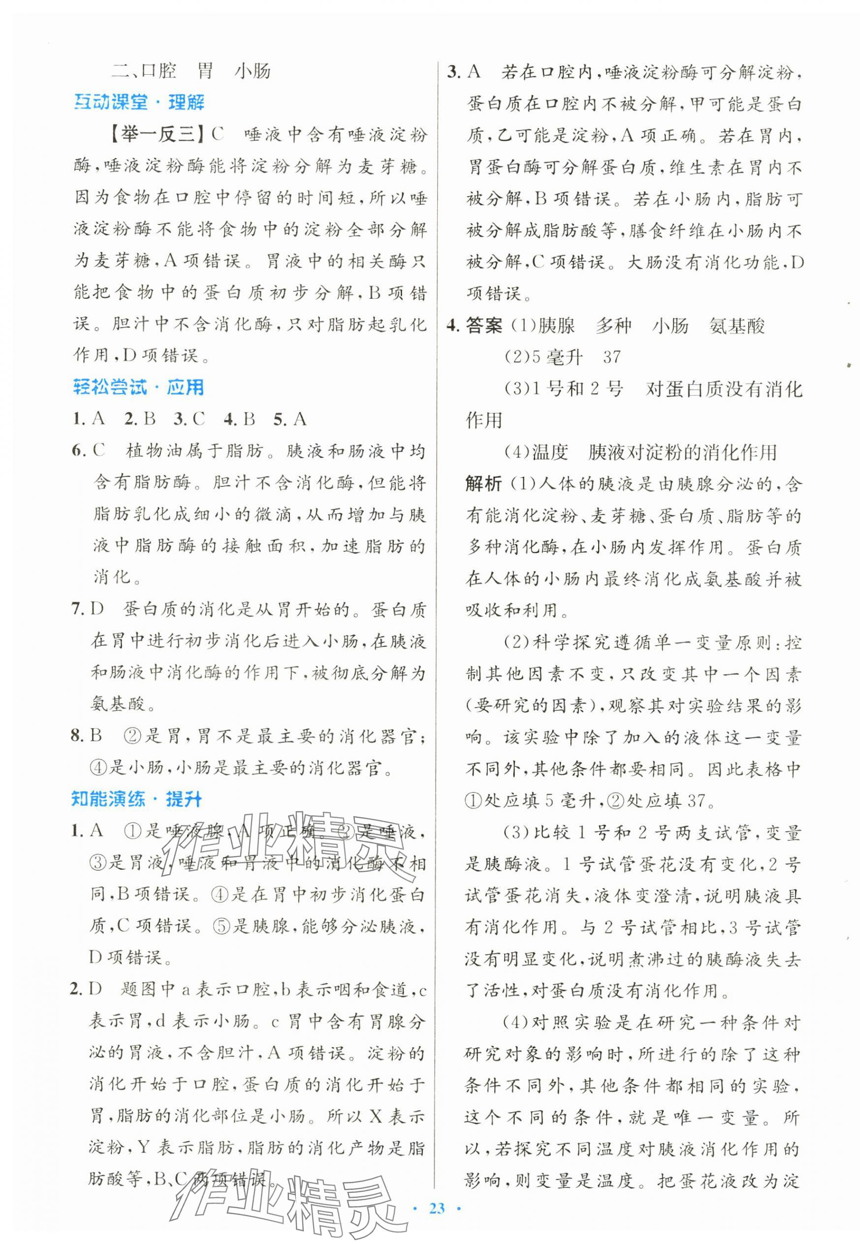 2025年同步測控優(yōu)化設(shè)計(jì)七年級生物下冊冀少版福建專版 第3頁