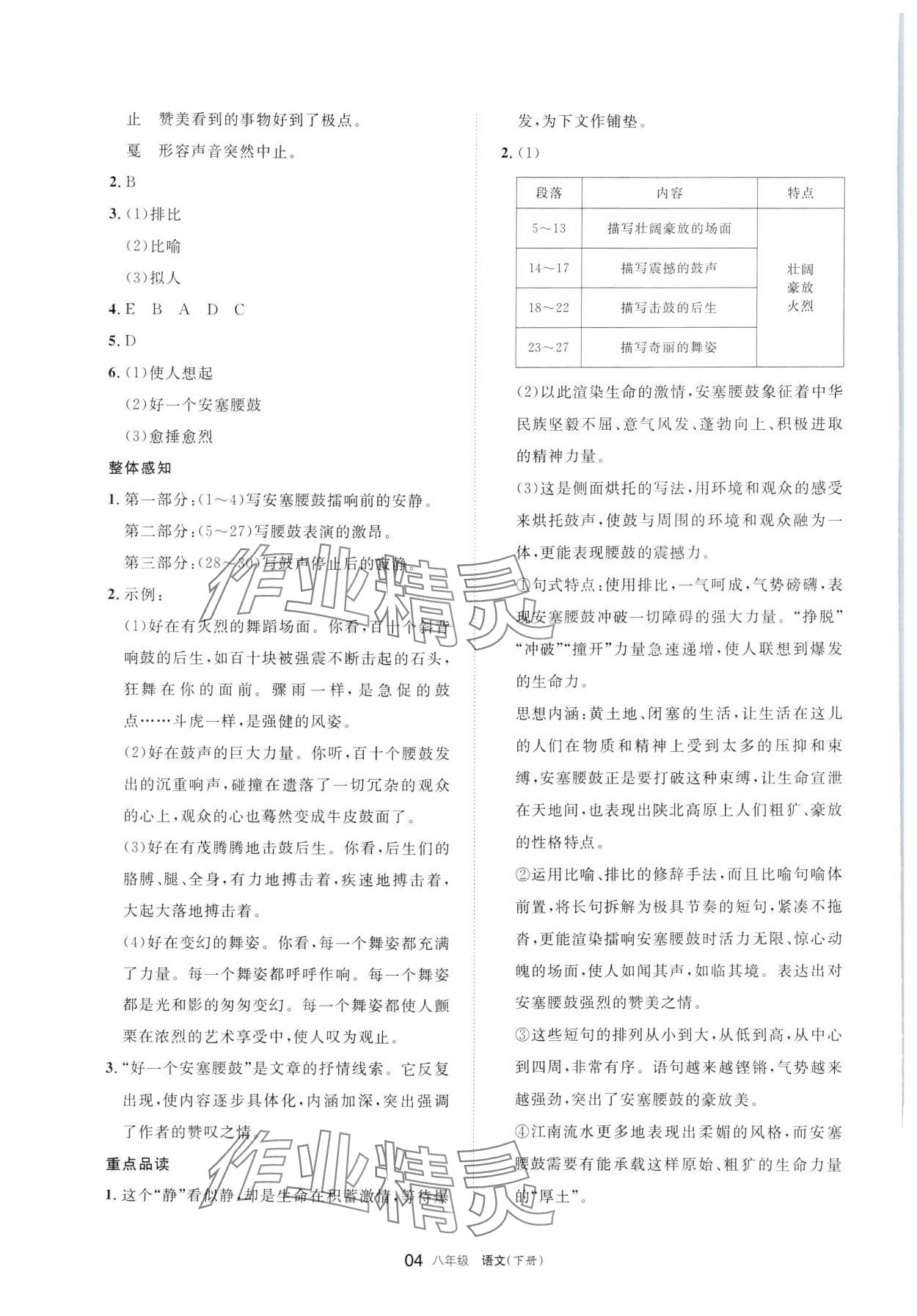 2024年学习之友八年级语文下册人教版 参考答案第4页