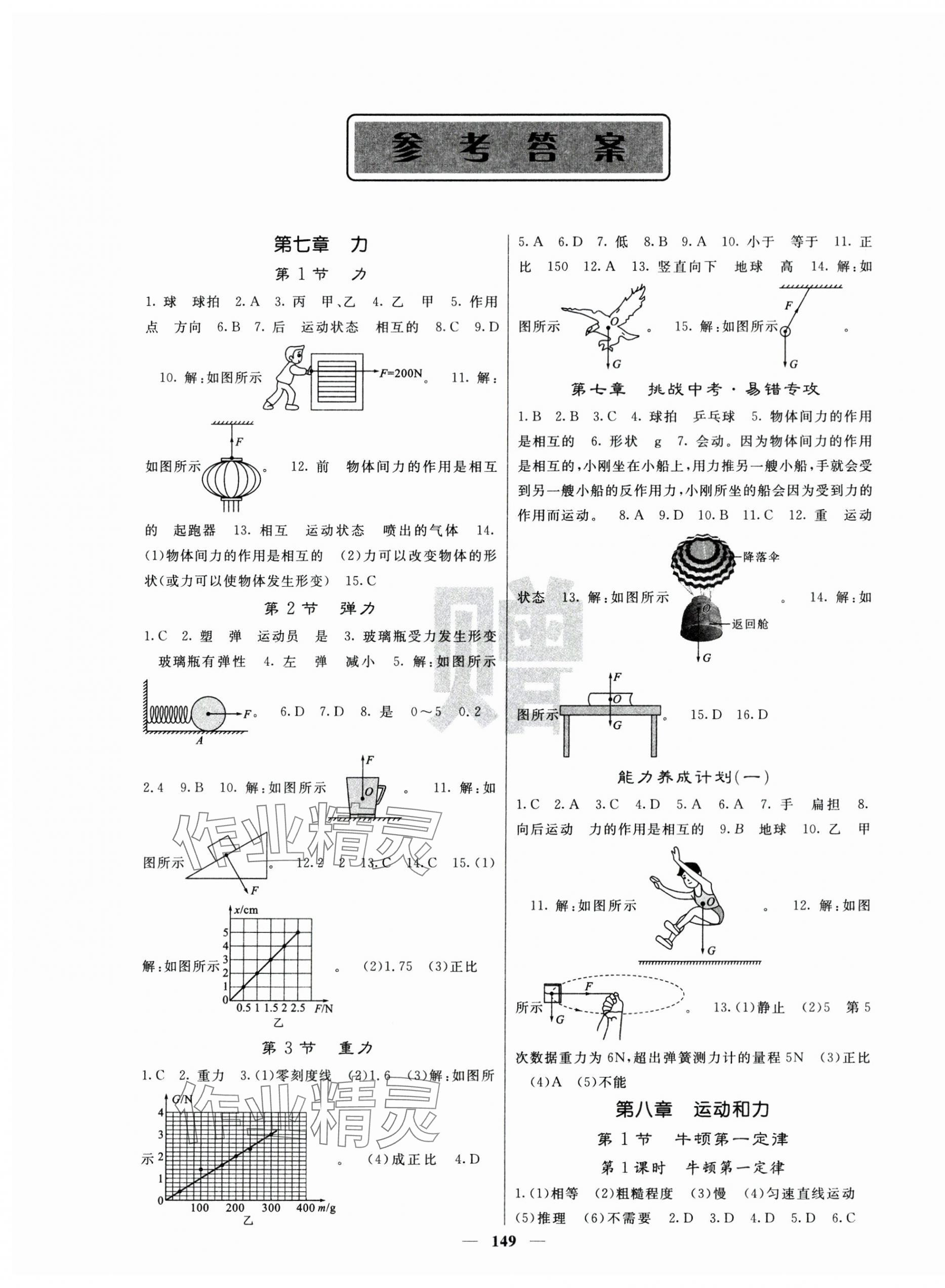 2024年名校課堂內(nèi)外八年級(jí)物理下冊(cè)人教版云南專版 第1頁