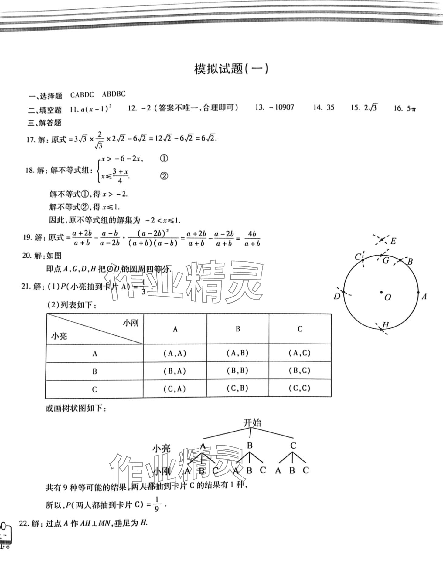 2024年甘肅省高中階段學(xué)校招生考試說明與復(fù)習(xí)指導(dǎo)數(shù)學(xué) 第1頁