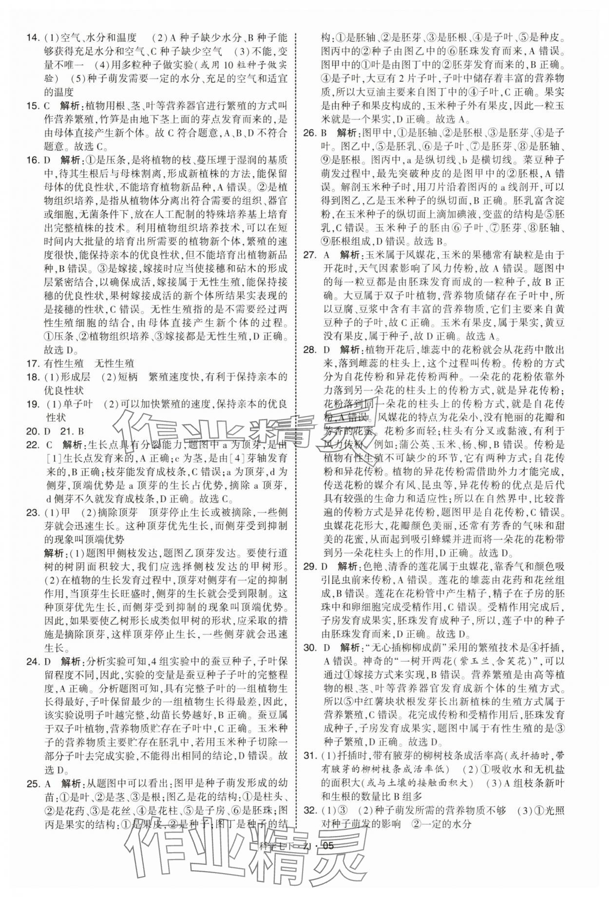 2025年學霸題中題七年級科學下冊浙教版 第5頁