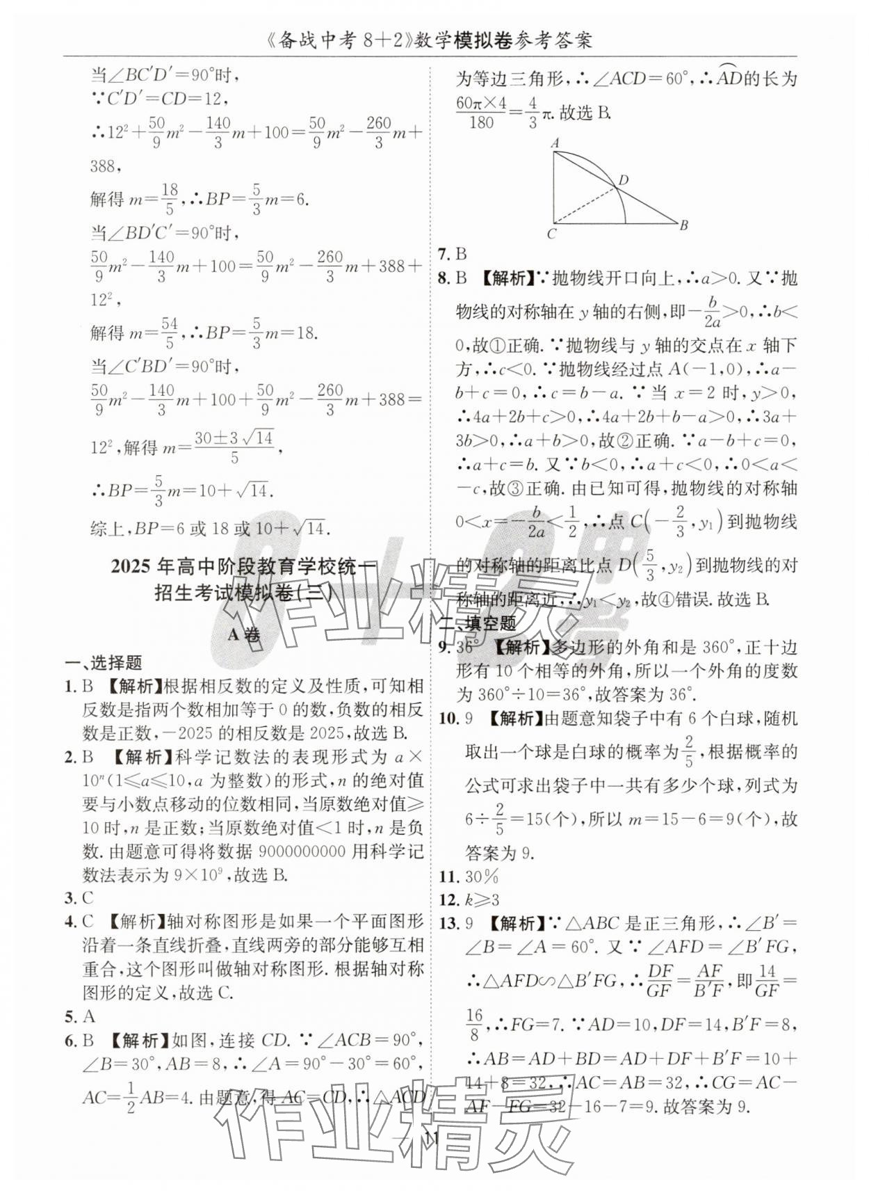 2025年中考密卷8加2數(shù)學 第11頁