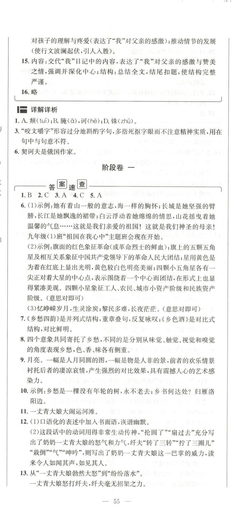 2025年阳光夺冠九年级语文下册人教版 第8页