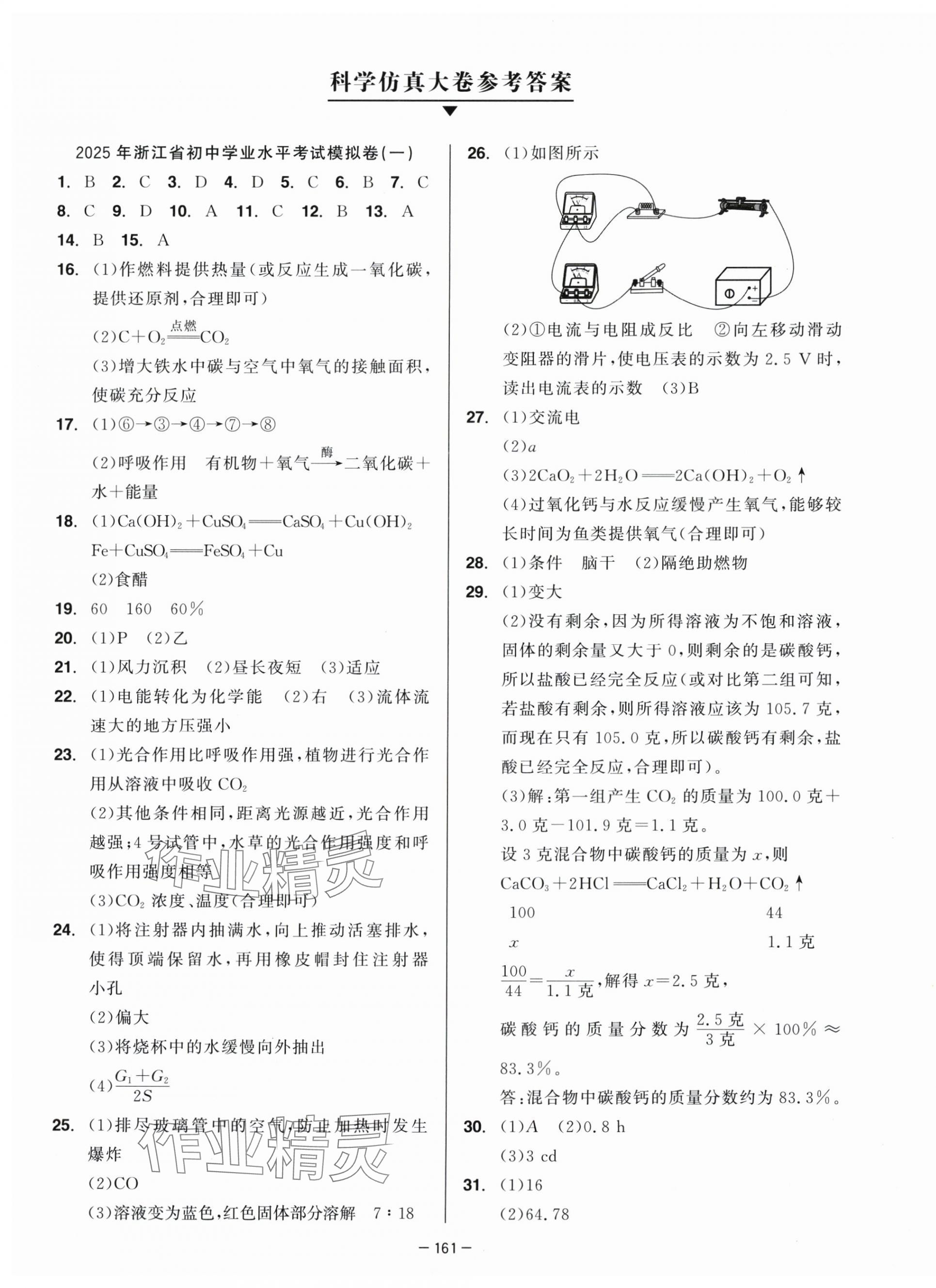 2025年精彩三年中考同軌卷科學浙江專版 第1頁