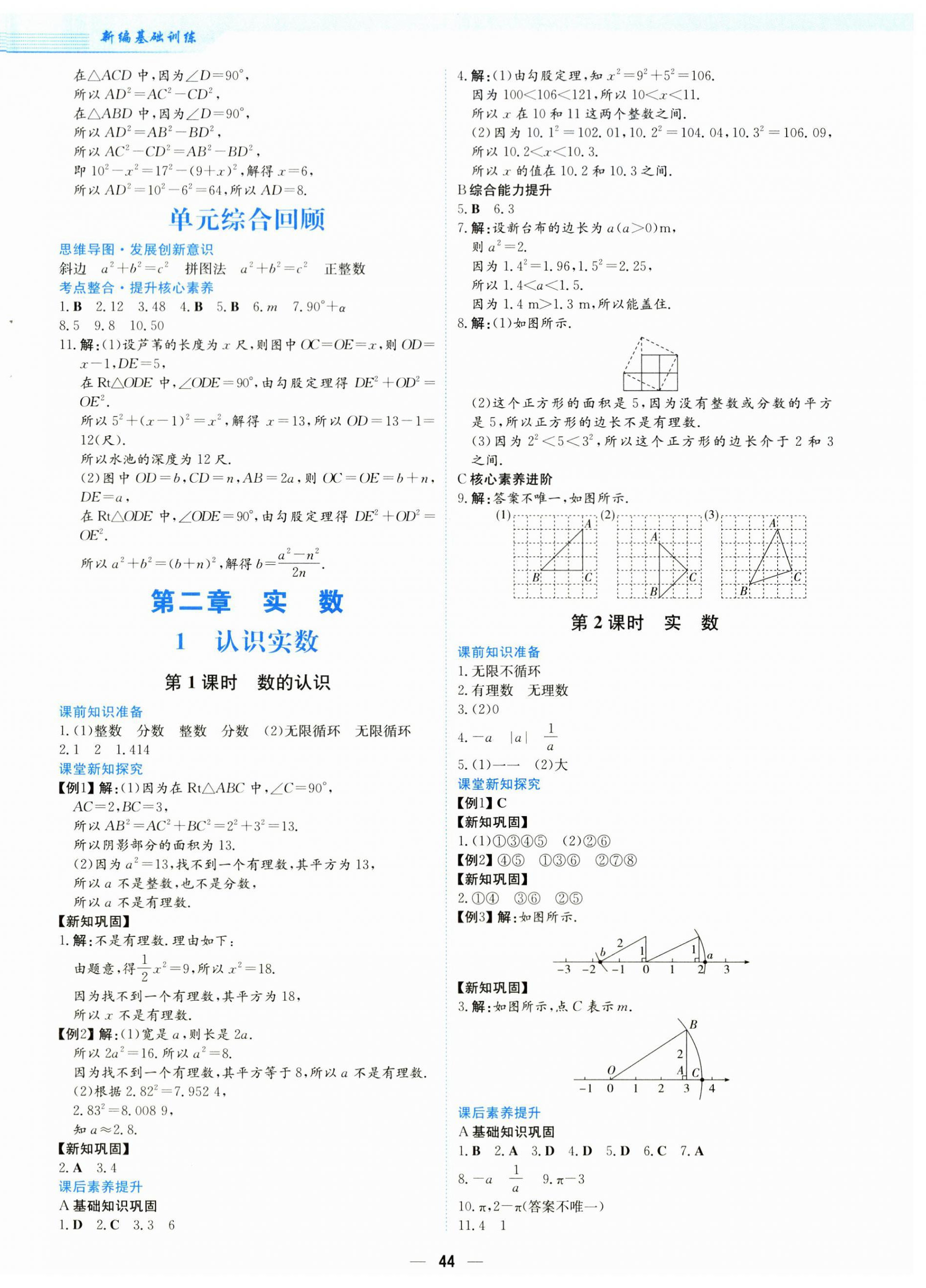 2025年新编基础训练八年级数学上册北师大版 第4页