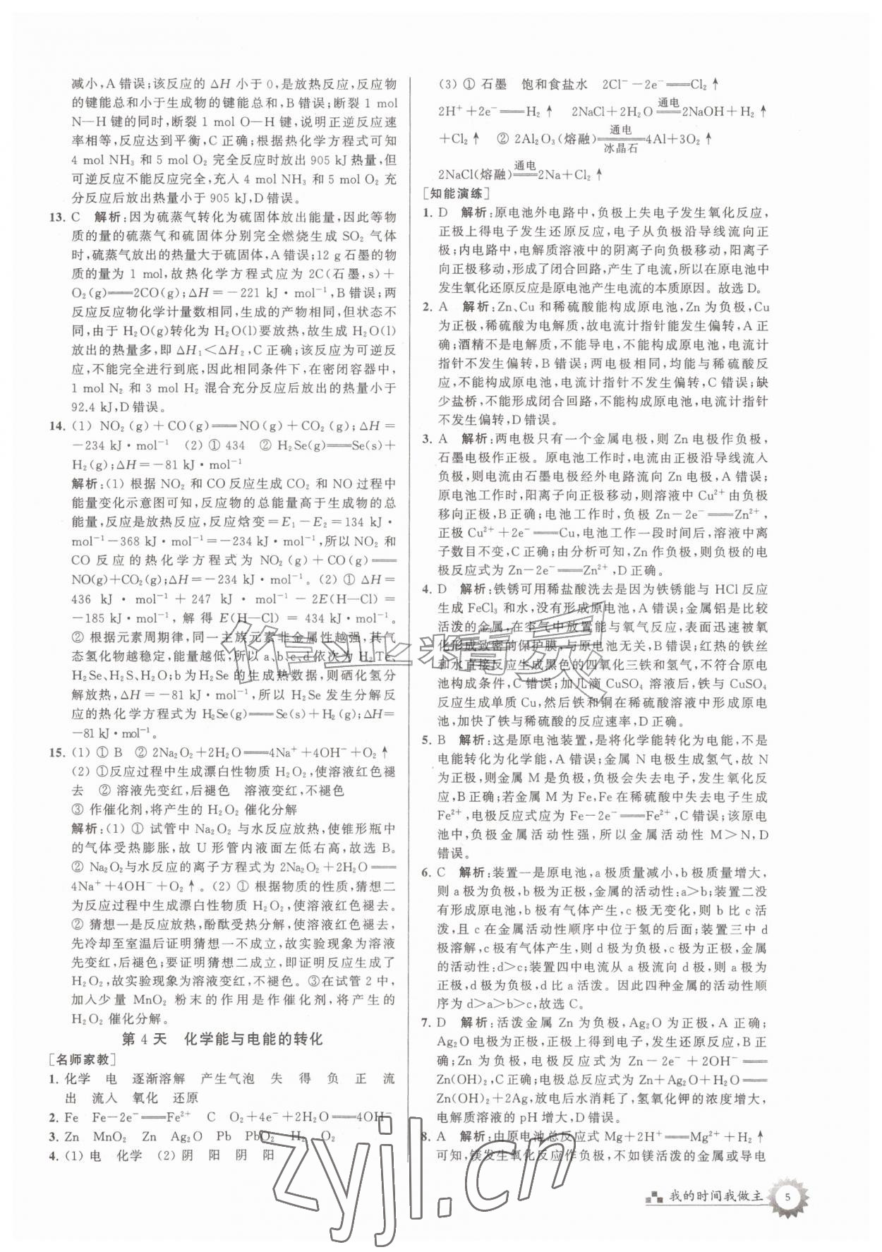 2026年最高考假期作业高一化学&nbsp;第5页