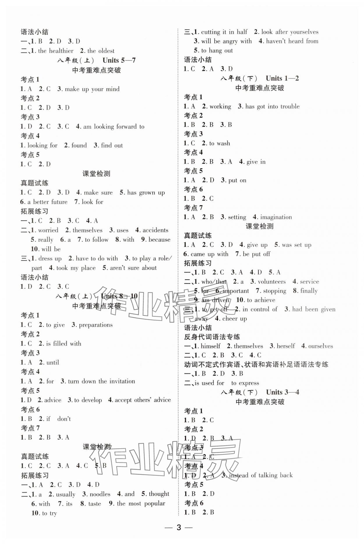 2025年名師測控中考特訓(xùn)方案英語湖北專版 第3頁