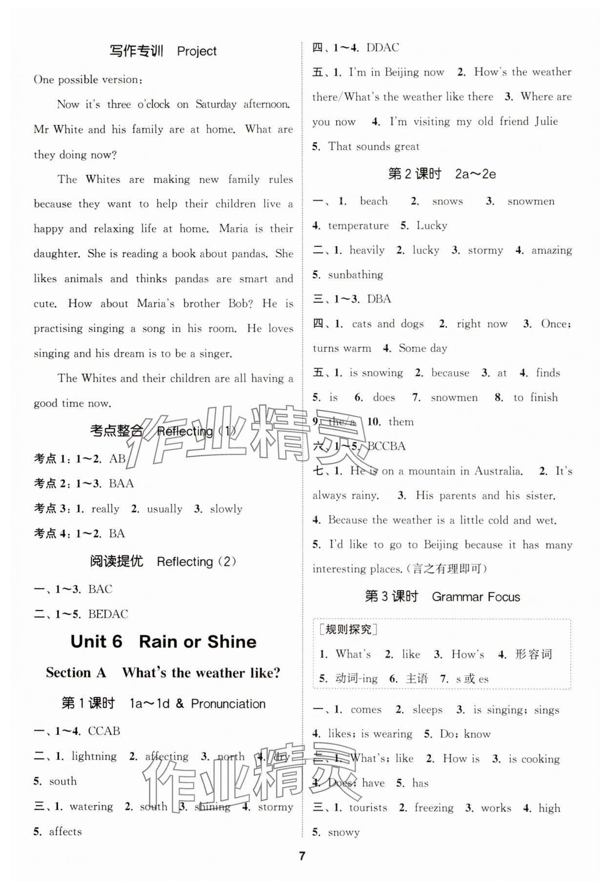 2025年通城學典課時作業本七年級英語下冊人教版 第7頁