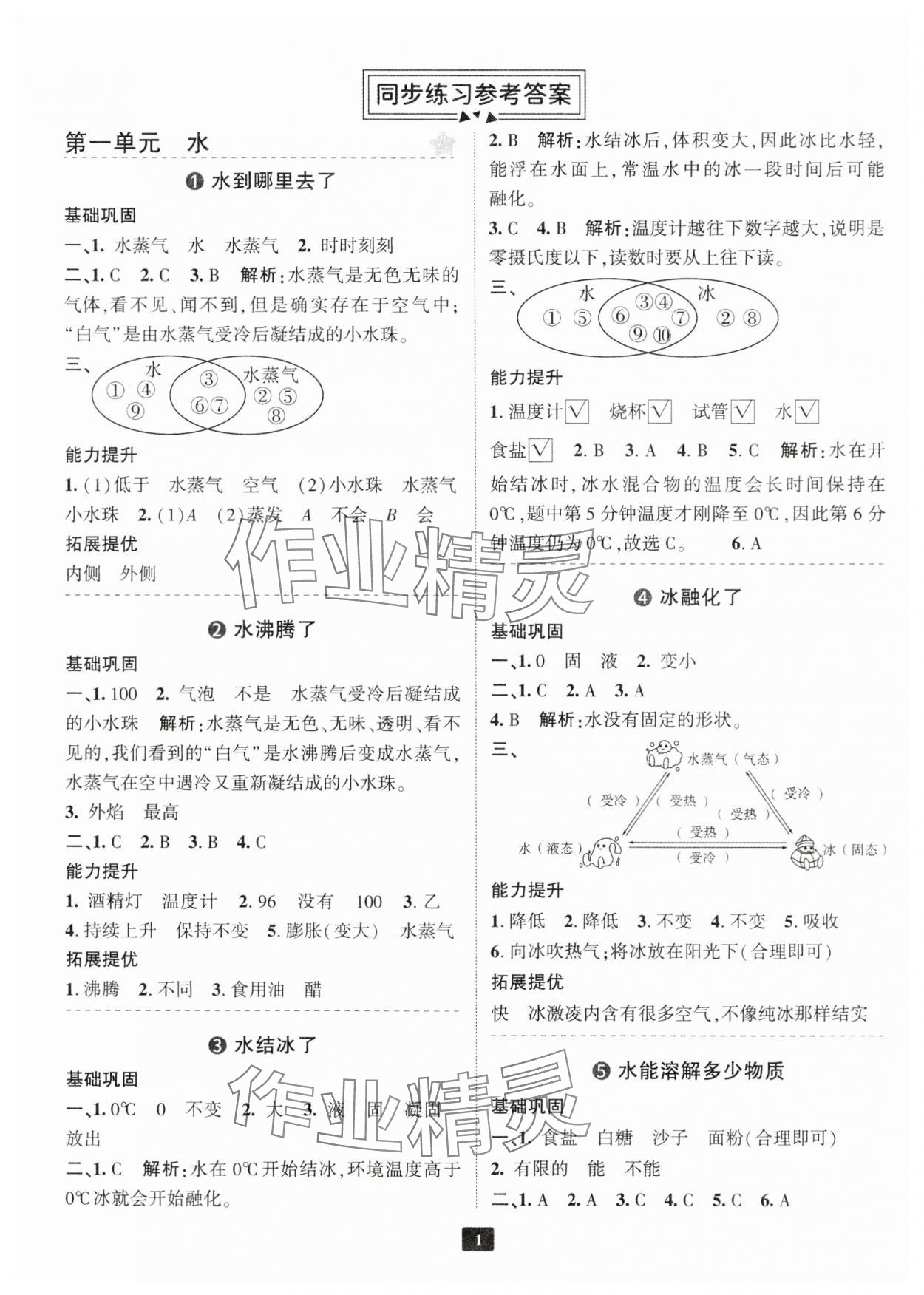 2024年勵耘書業(yè)勵耘新同步三年級科學上冊教科版 第1頁