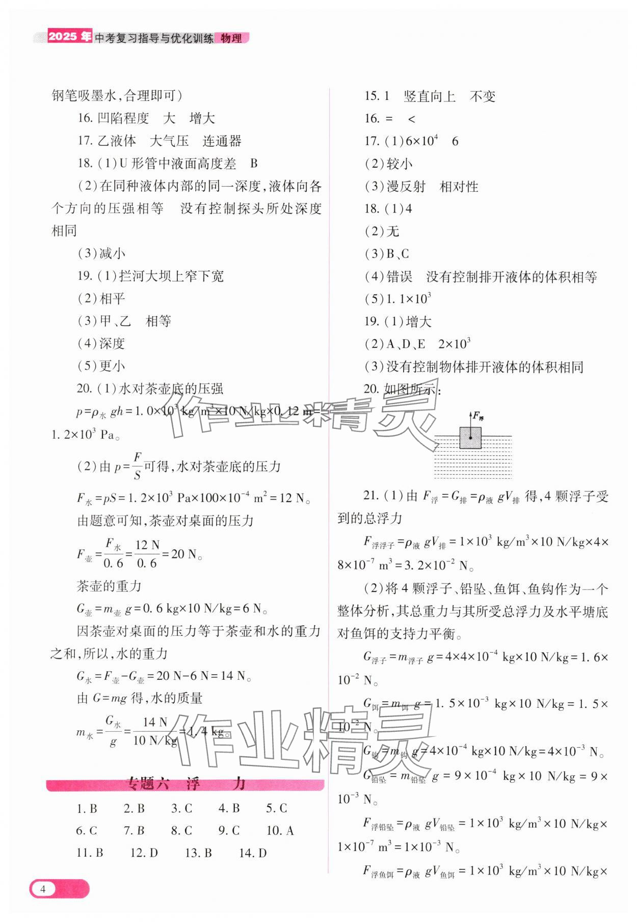 2025年中考復習指導與優(yōu)化訓練物理山西專版 第4頁