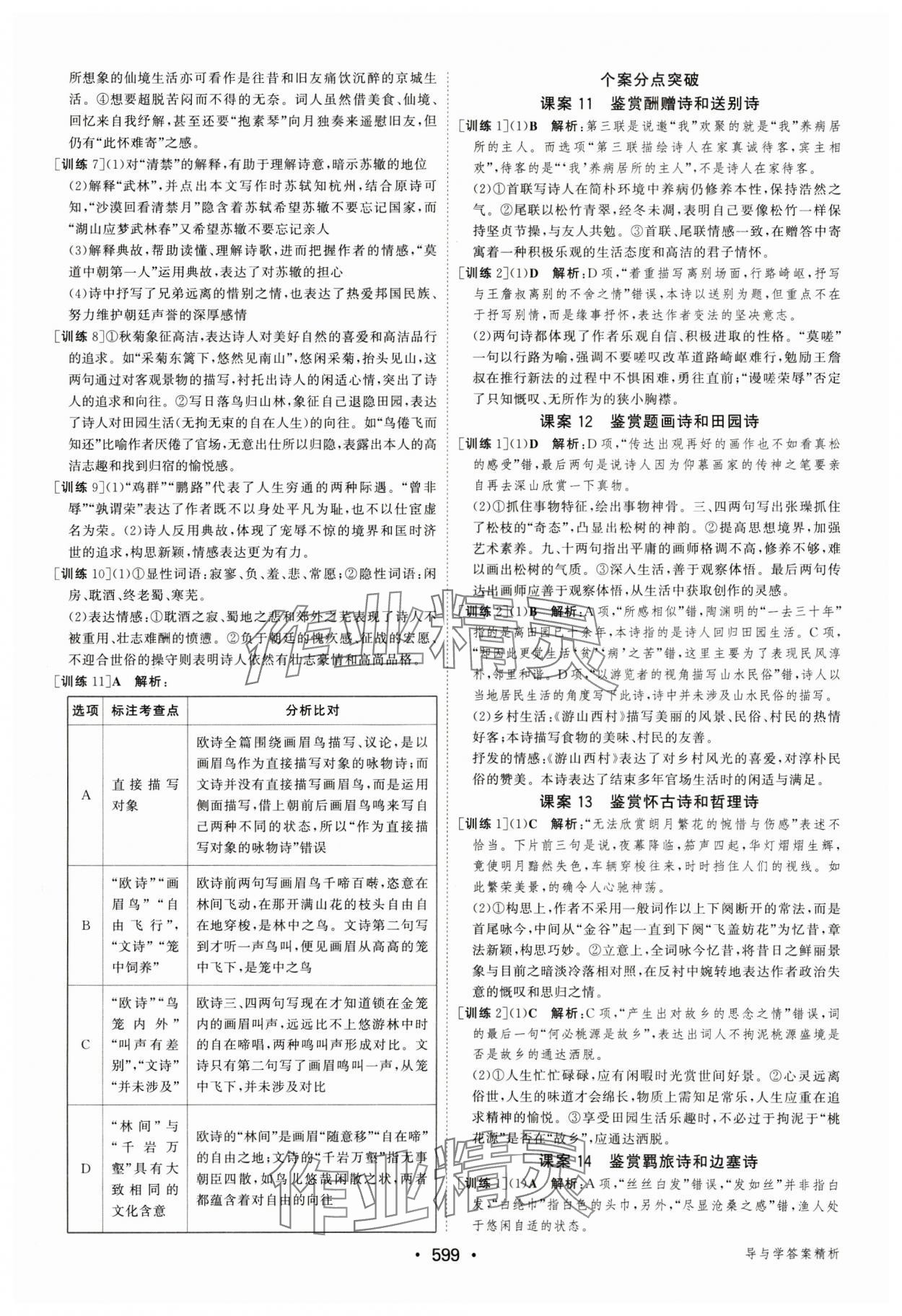 2025年優(yōu)化指導(dǎo)教材復(fù)習方略高中語文人教版 參考答案第17頁