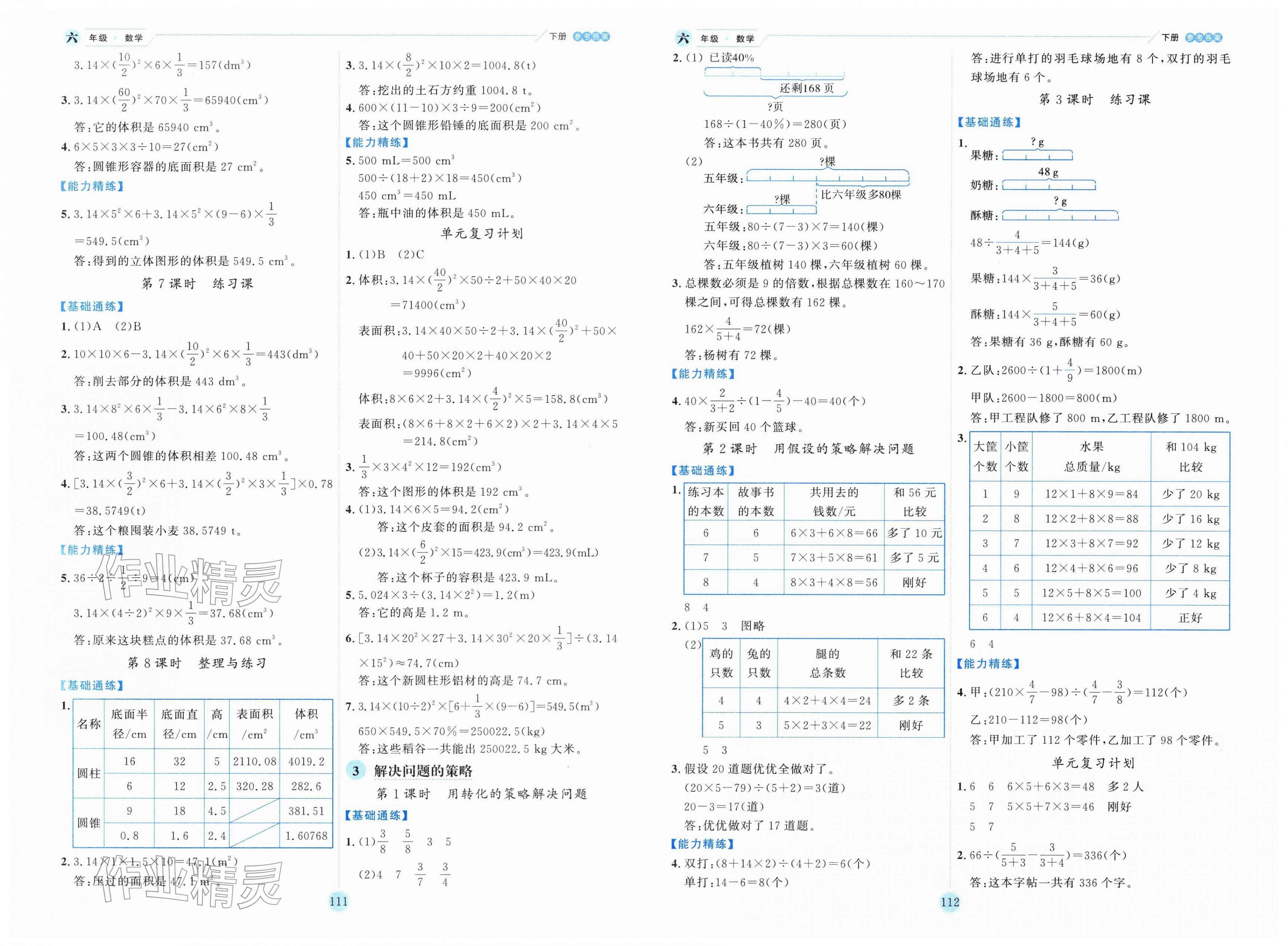 2026年优秀生作业本六年级数学下册苏教版&nbsp;第2页