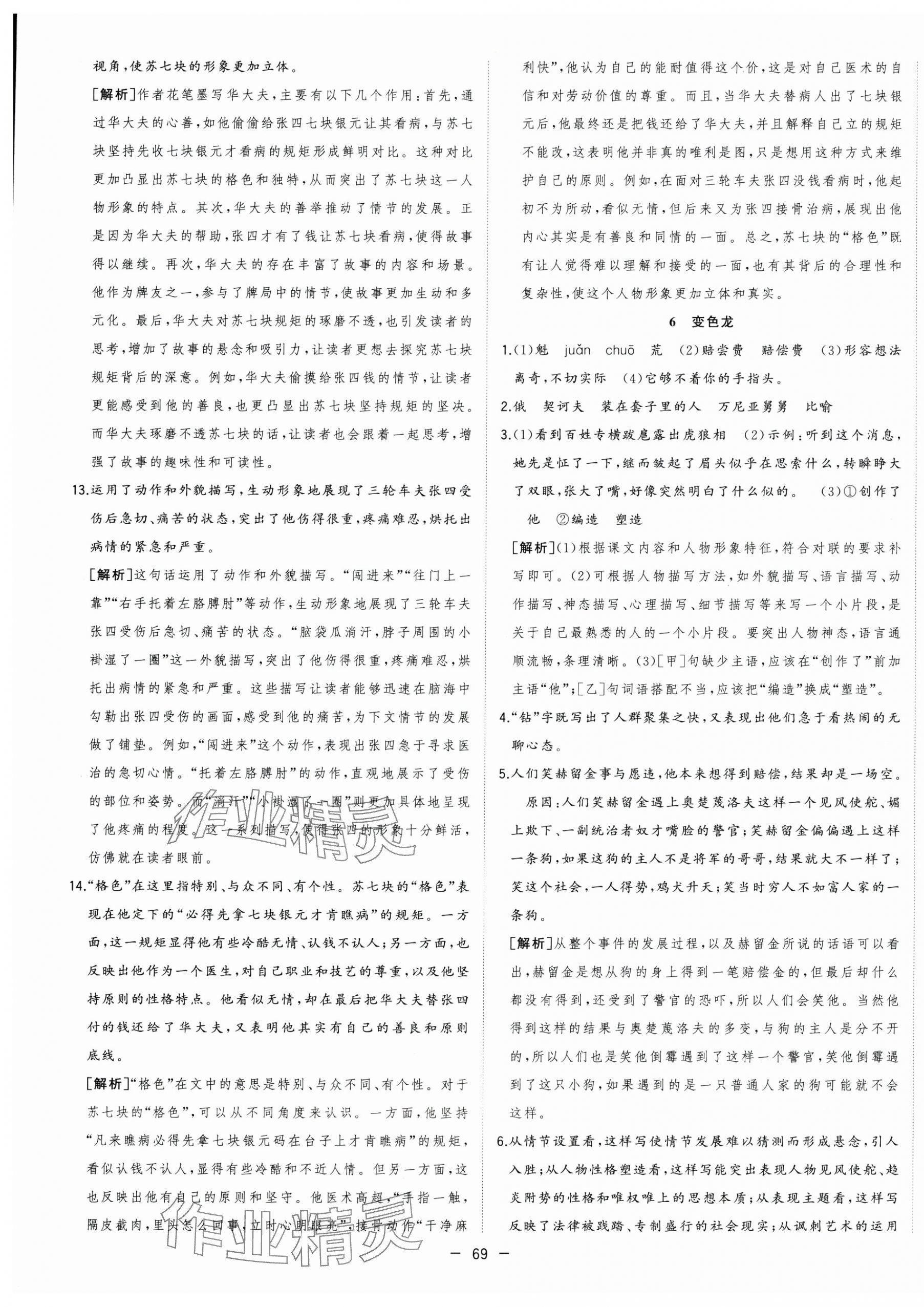 2025年全頻道課時作業九年級語文下冊人教版 第5頁