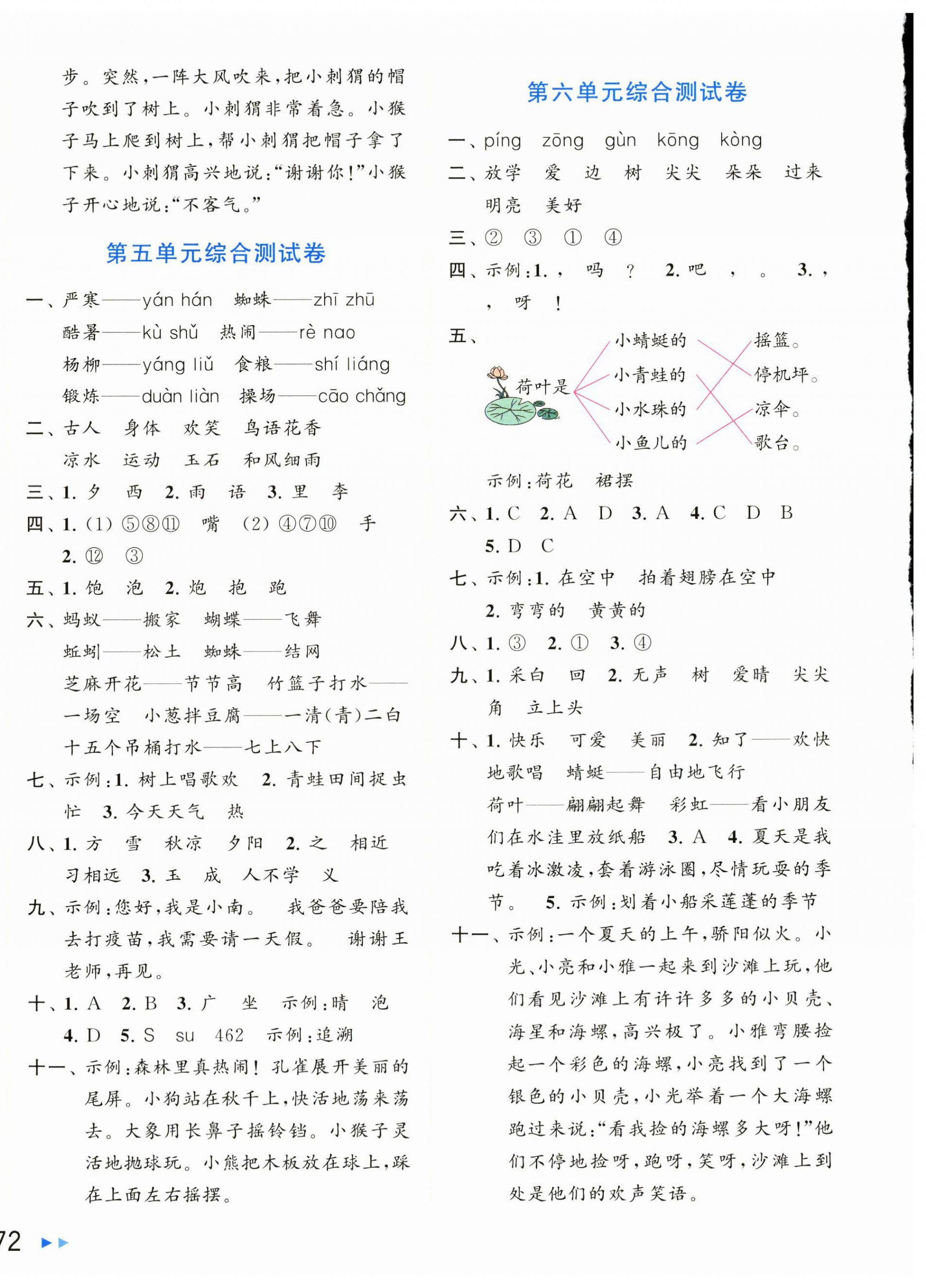 2024年同步跟蹤全程檢測一年級語文下冊人教版 第4頁