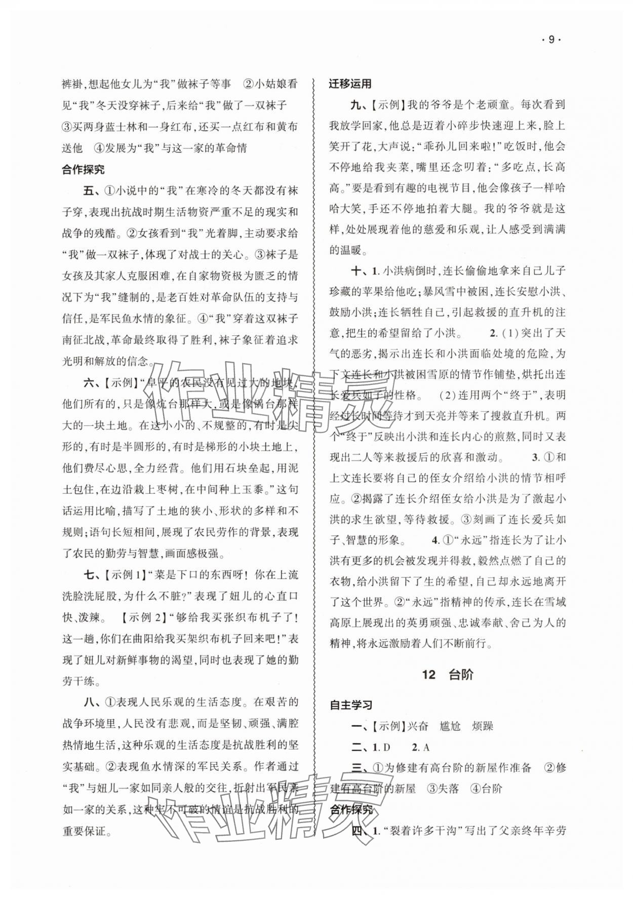 2025年基礎訓練大象出版社七年級語文下冊人教版 第9頁