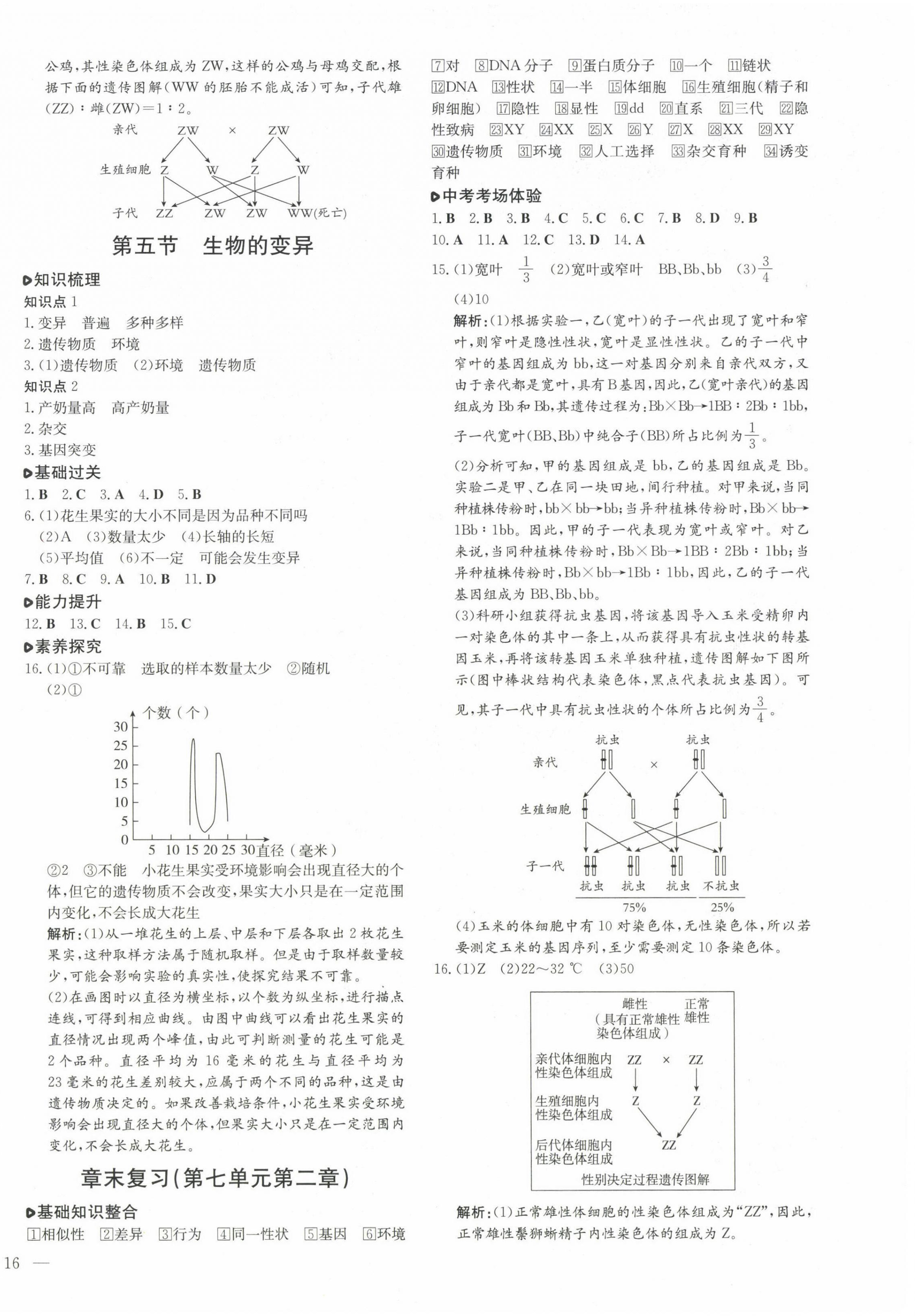 2025年练案八年级生物下册人教版 第4页