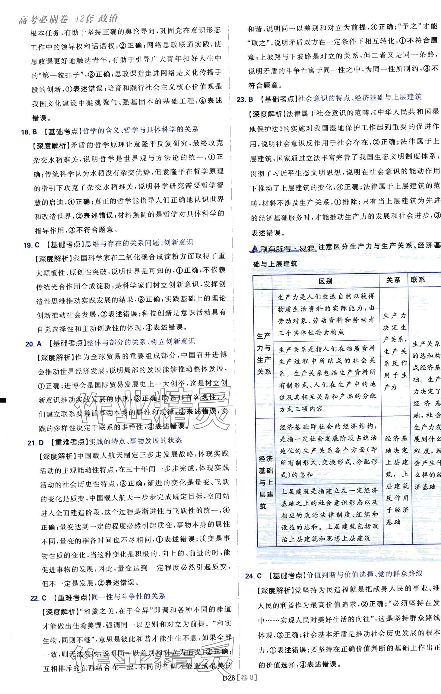 2024年高考必刷卷42套模擬卷匯編高中政治全冊(cè)陜西、四川、內(nèi)蒙古、寧夏、青海專版 第26頁(yè)