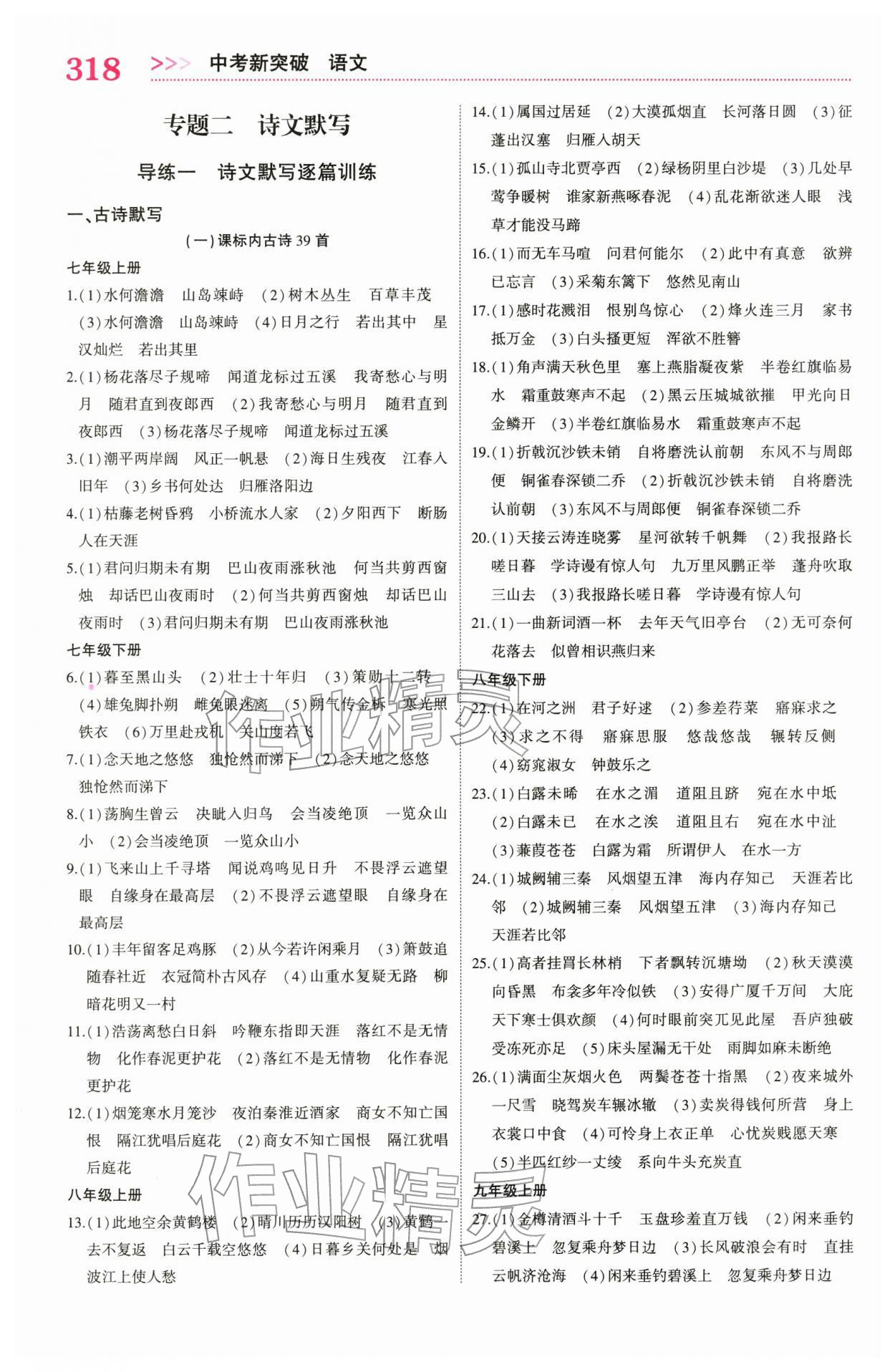 2026年中考新突破语文人教版贵州专版&nbsp;第8页