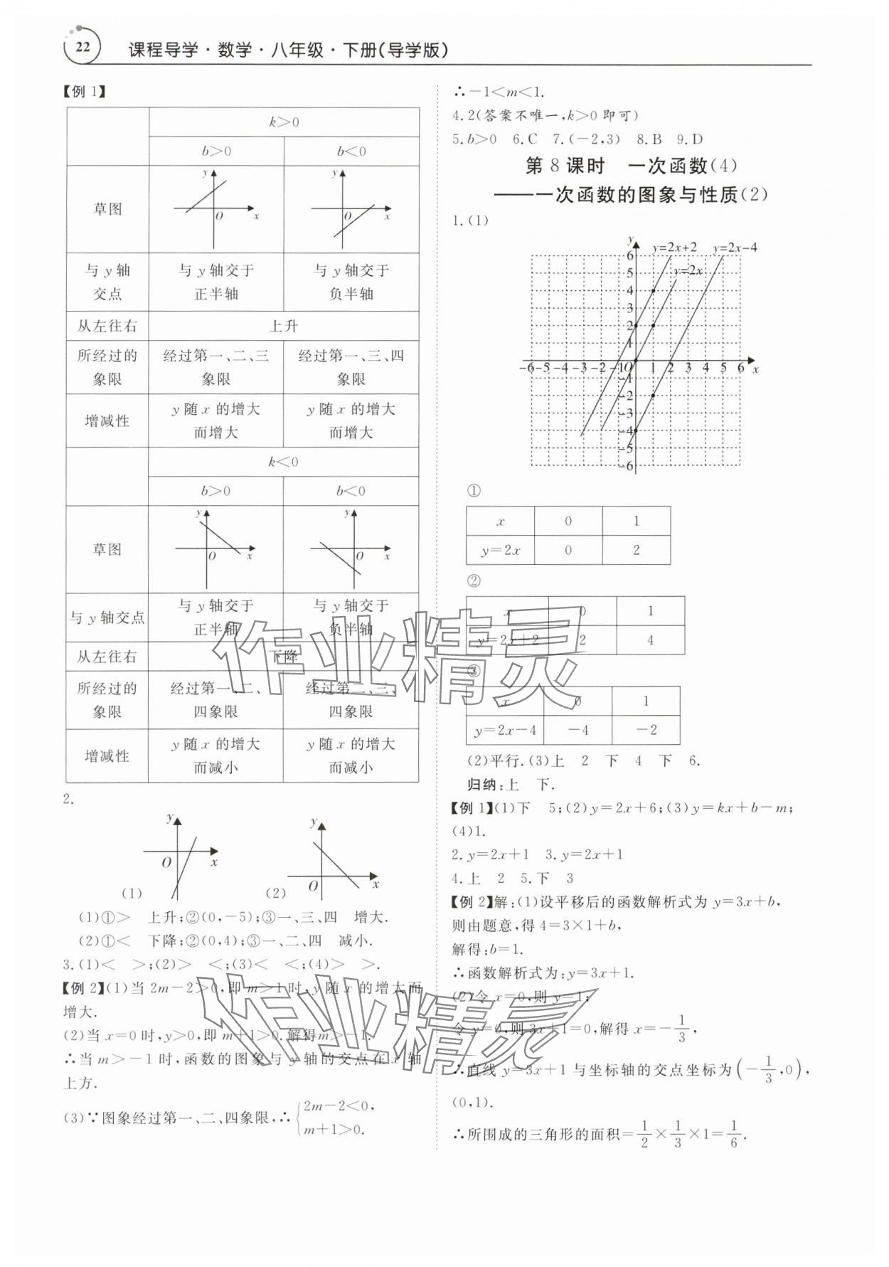 2024年课程导学八年级数学下册人教版 参考答案第22页