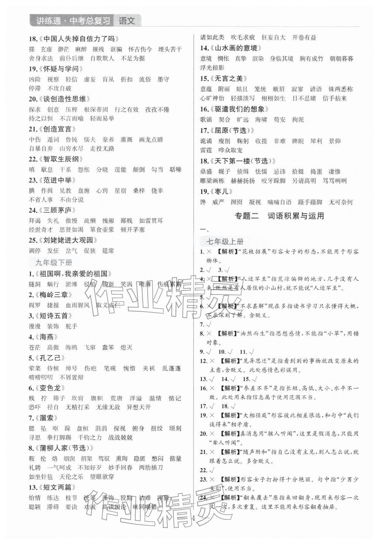 2026年广东名师讲练通中考总复习语文深圳专版&nbsp;第4页
