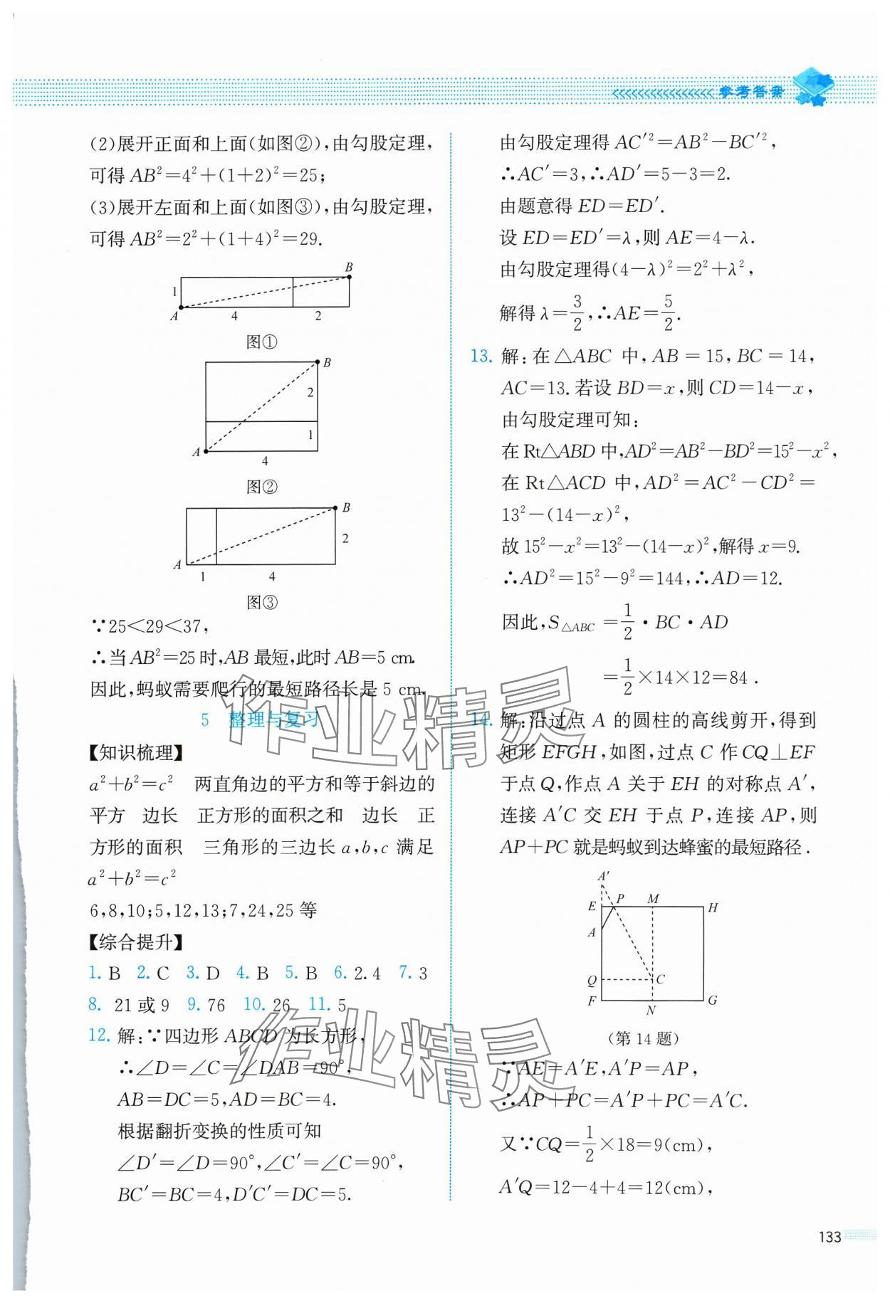 2023年课堂精练八年级数学上册北师大版四川专版 参考答案第4页