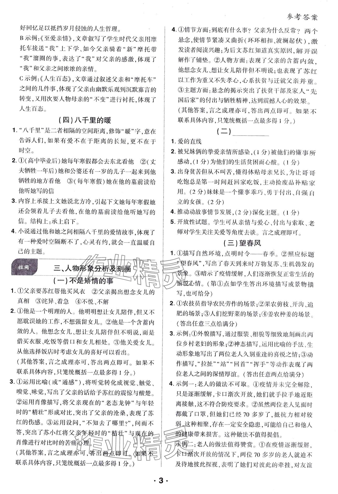 2024年語文閱讀拉網訓練七年級 第3頁