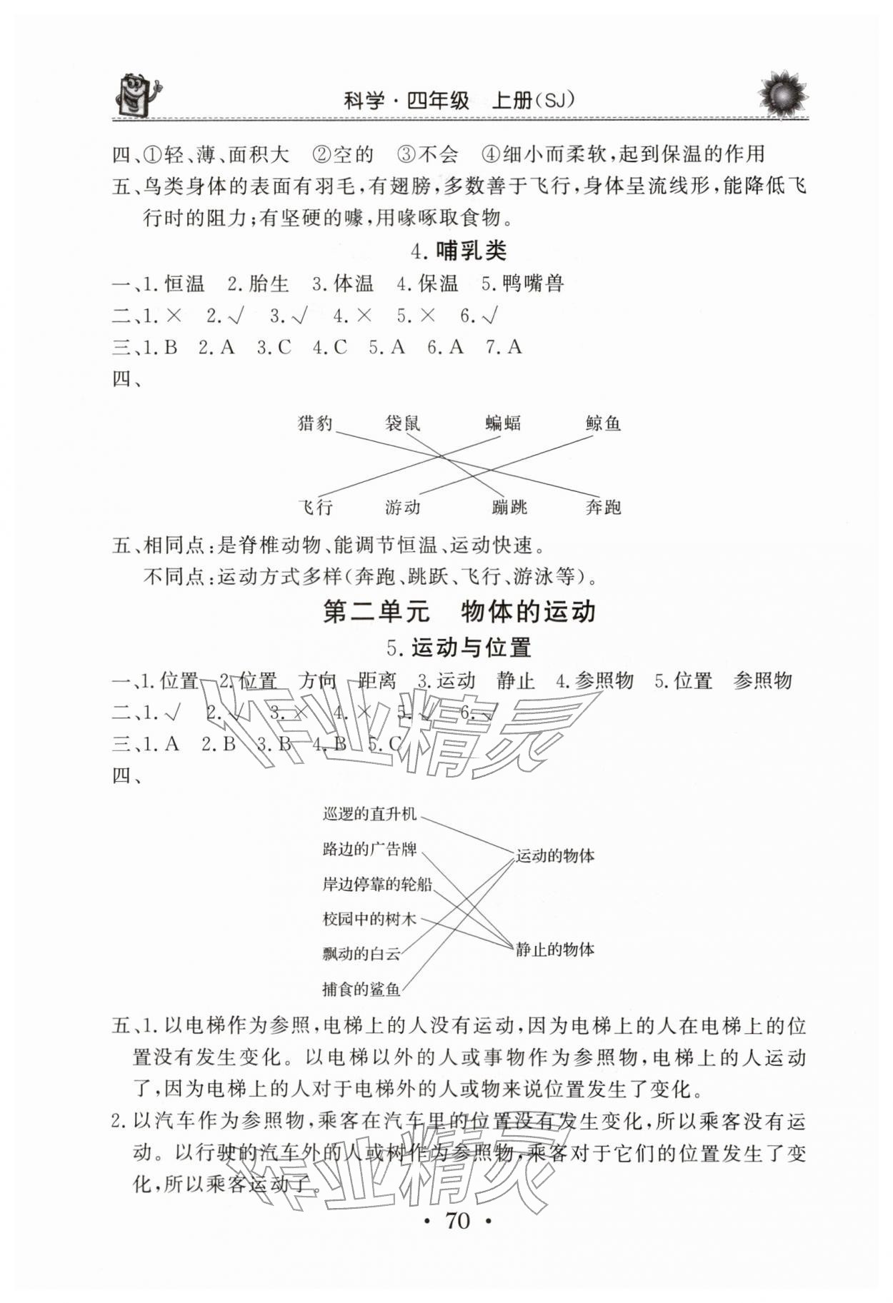 2025年名师导学伴你行同步练习四年级科学上册苏教版 第2页