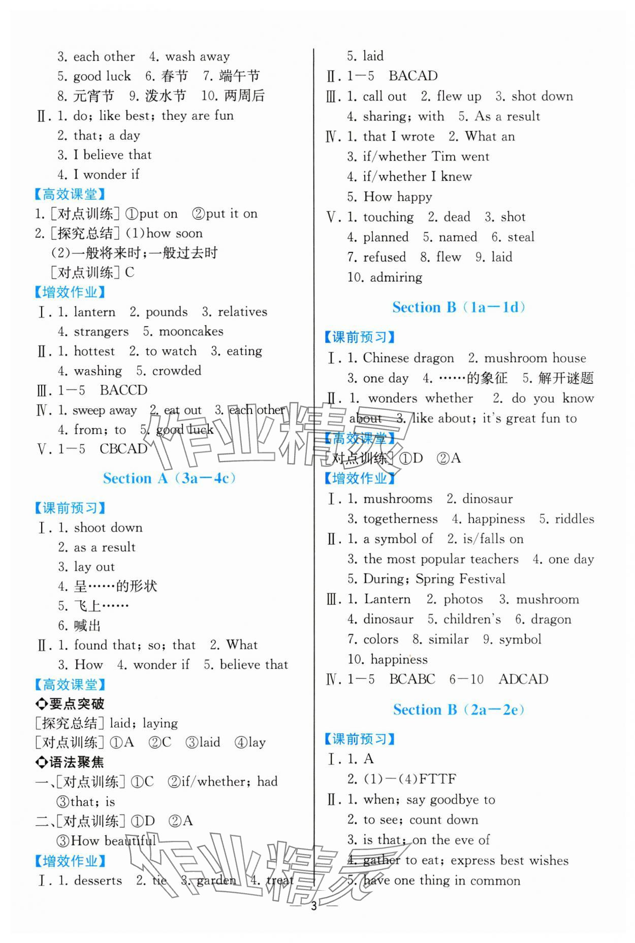 2024年人教金學(xué)典同步解析與測評(píng)九年級(jí)英語全一冊人教版云南專版 第3頁