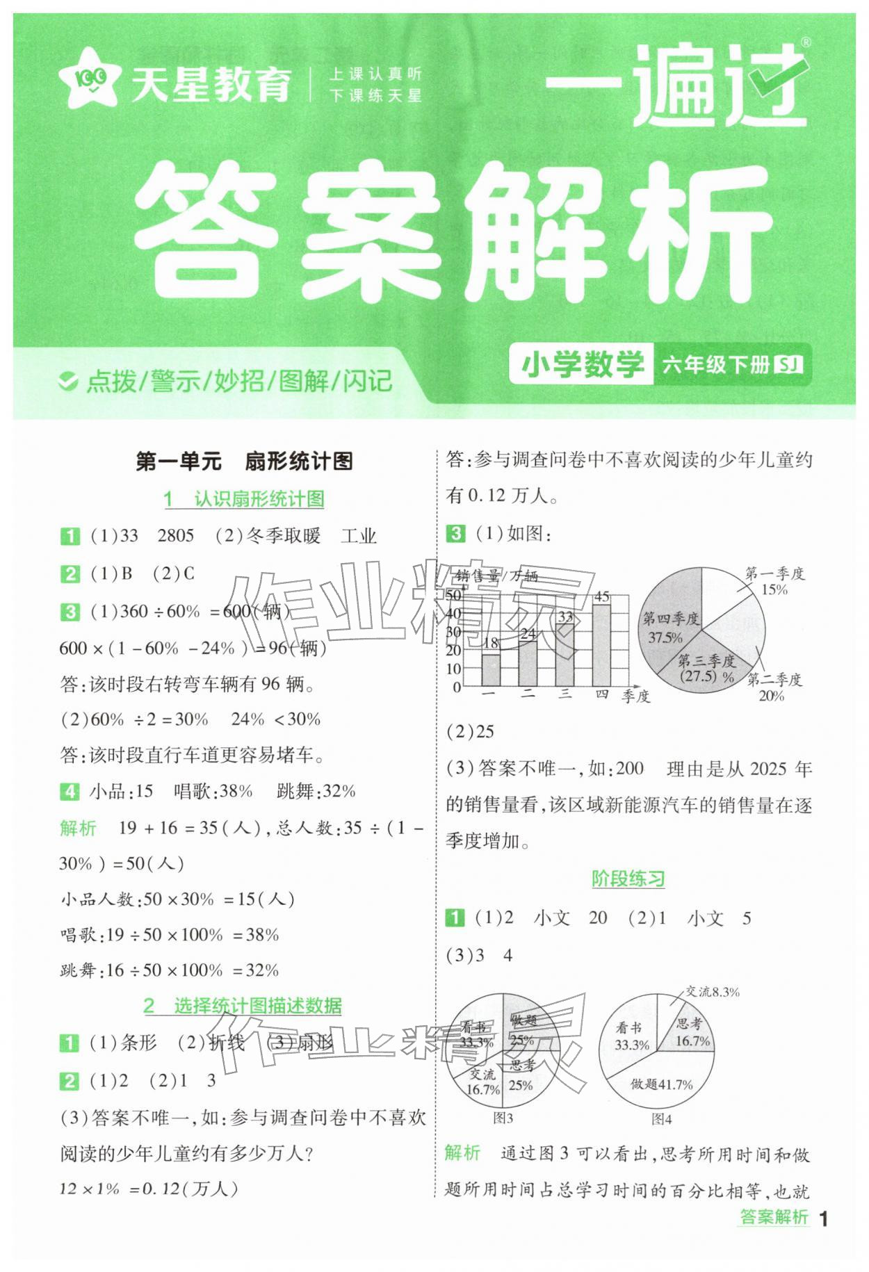 2026年一遍过六年级数学下册苏教版&nbsp;第1页
