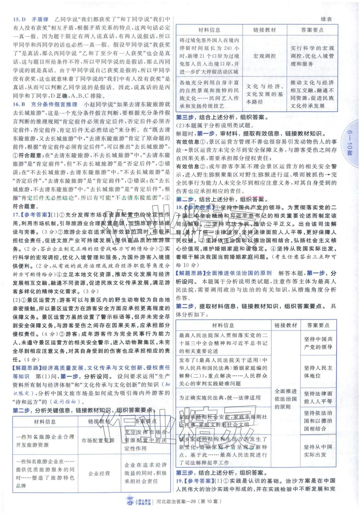 2026年金考卷优秀模拟试卷汇编45套道德与法治河北专版 第29页