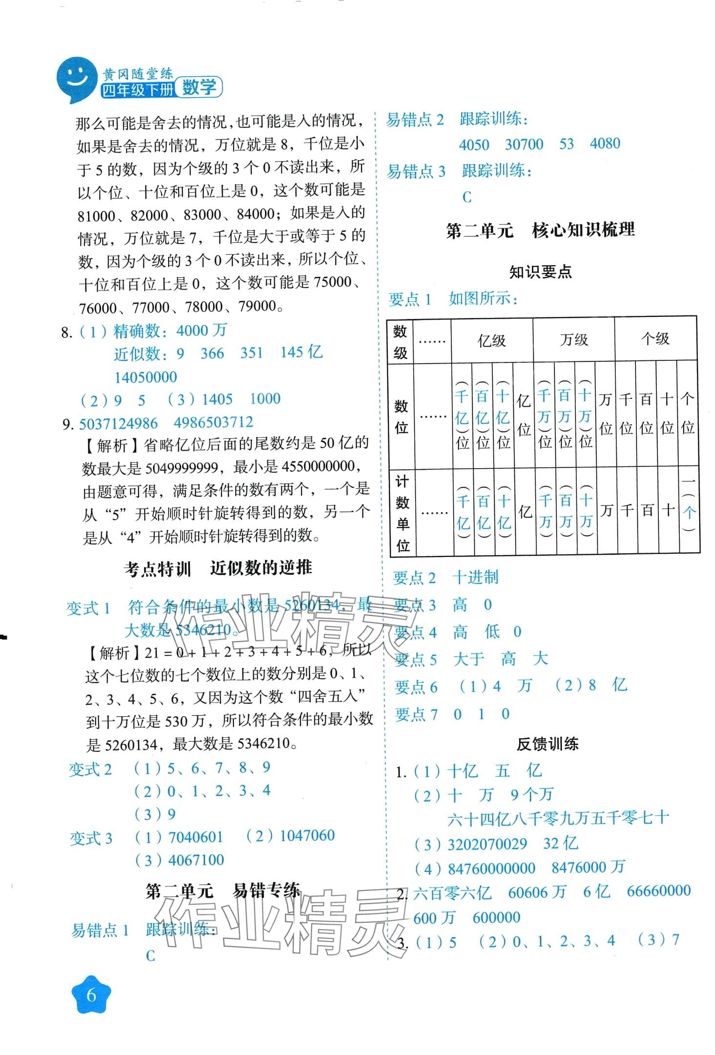 2024年黃岡隨堂練四年級數(shù)學下冊蘇教版 第6頁