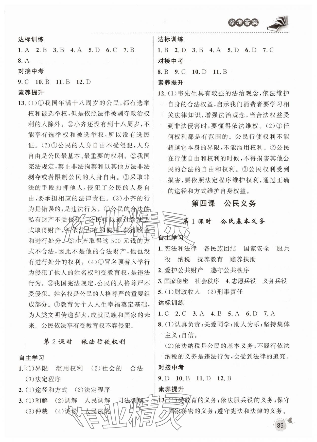 2025年配套檢測與練習八年級道德與法治下冊人教版 第3頁