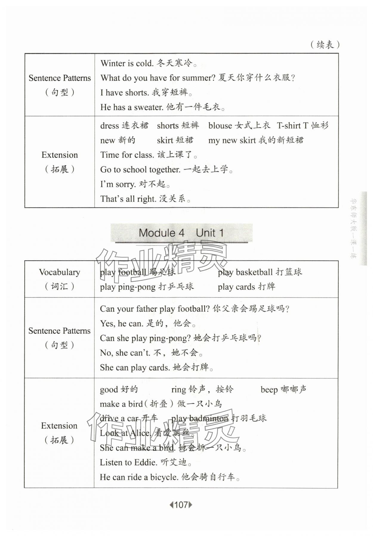 2024年华东师大版一课一练二年级英语下册沪教版五四制 参考答案第7页