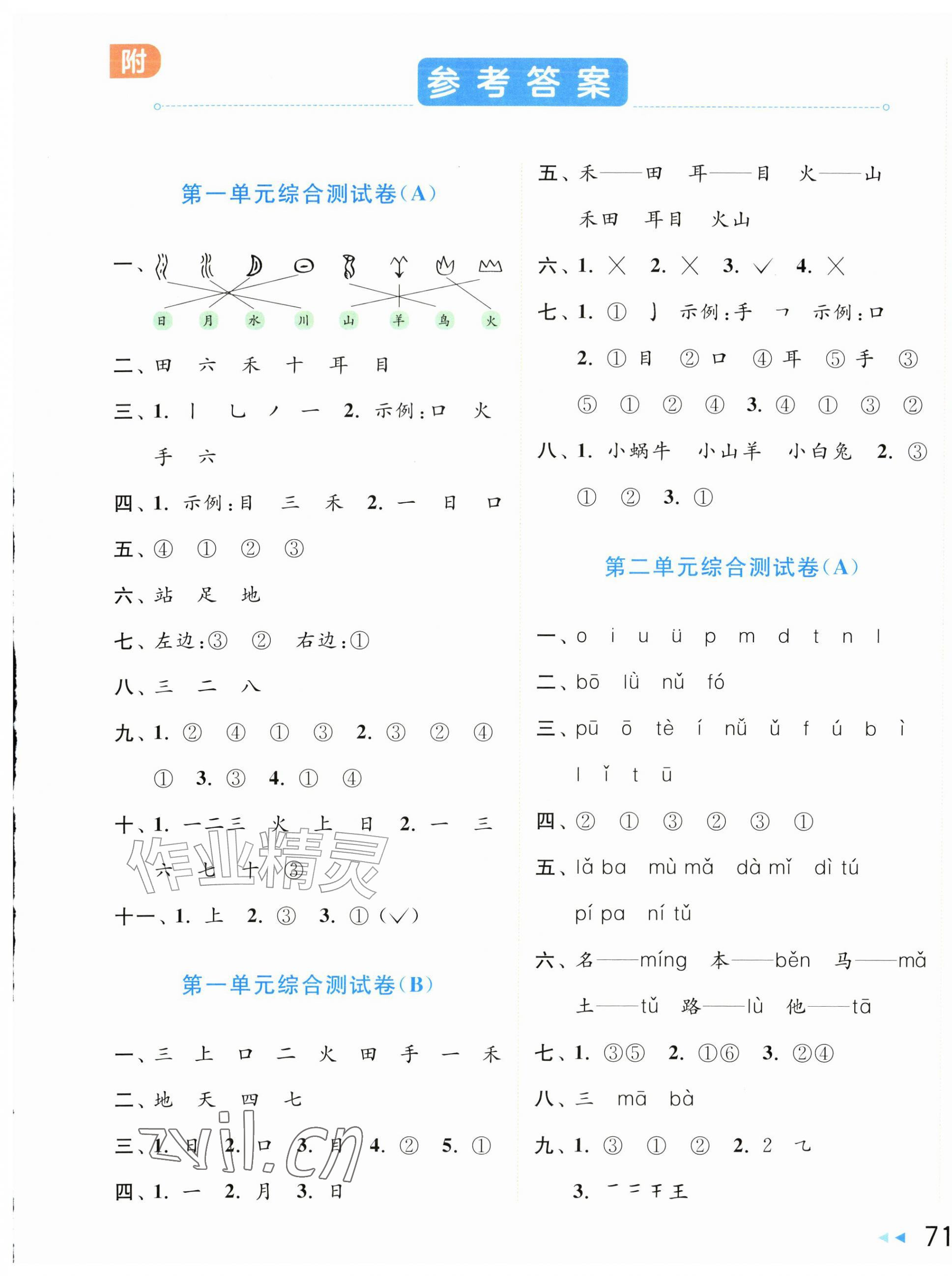 2026年亮点给力大试卷一年级语文上册人教版江苏专版&nbsp;第1页