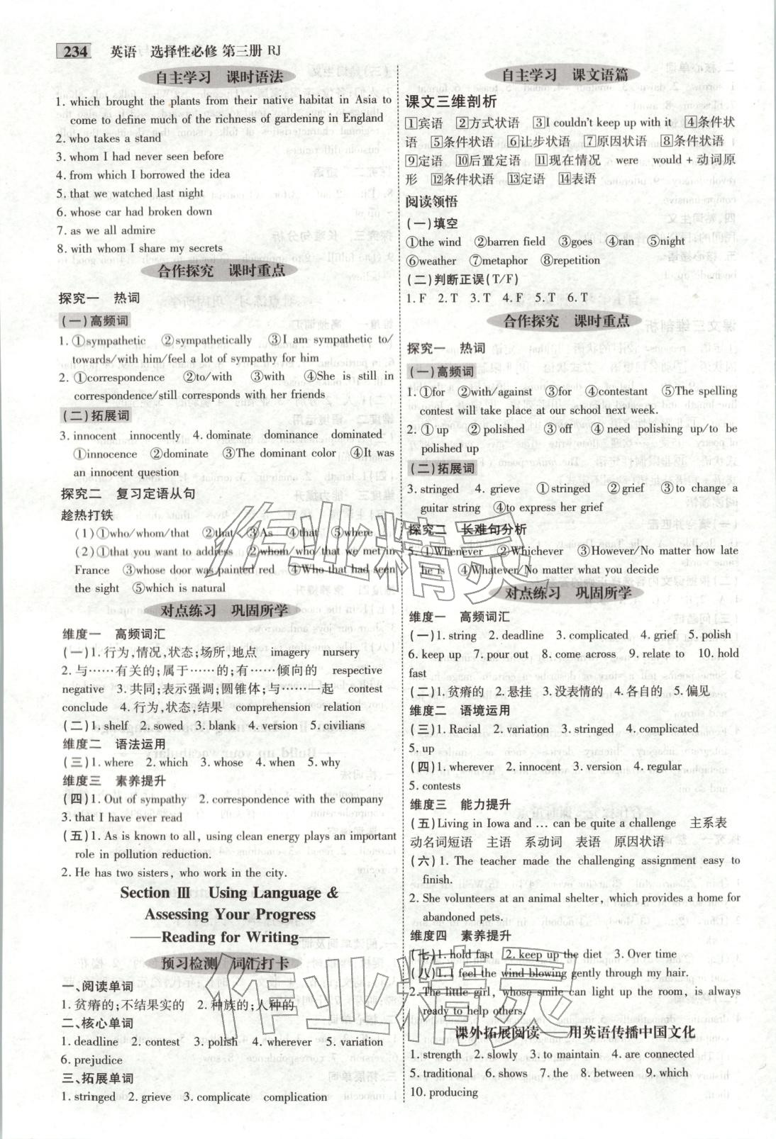 2025年金版教程高中新课程创新导学案高中英语选择性必修第三册人教版 第11页