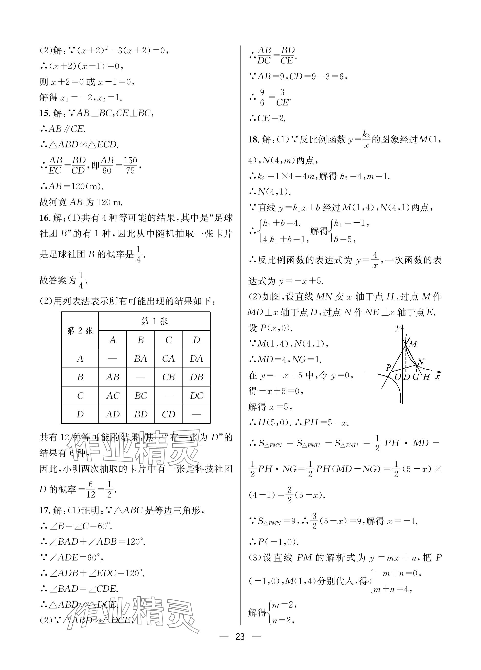 2024年蓉城中考名校模擬真題匯編數(shù)學(xué) 參考答案第23頁