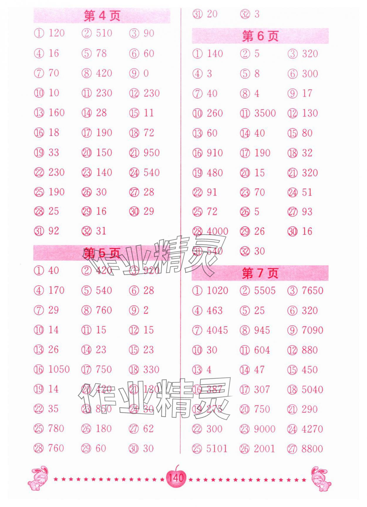 2025年口算題卡南京大學出版社四年級數學下冊蘇教版 第2頁