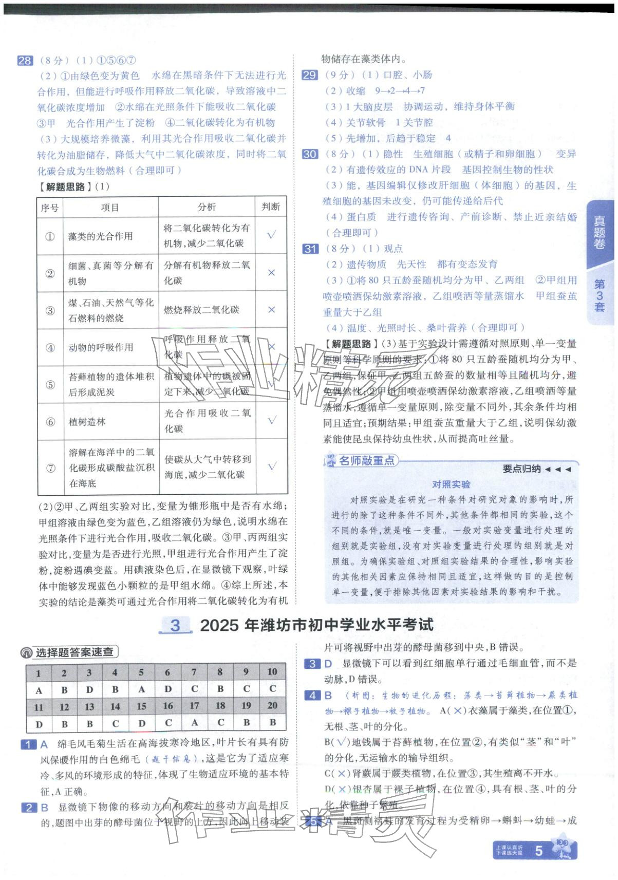 2026年金考卷中考试题汇编45套生物山东专版 第5页