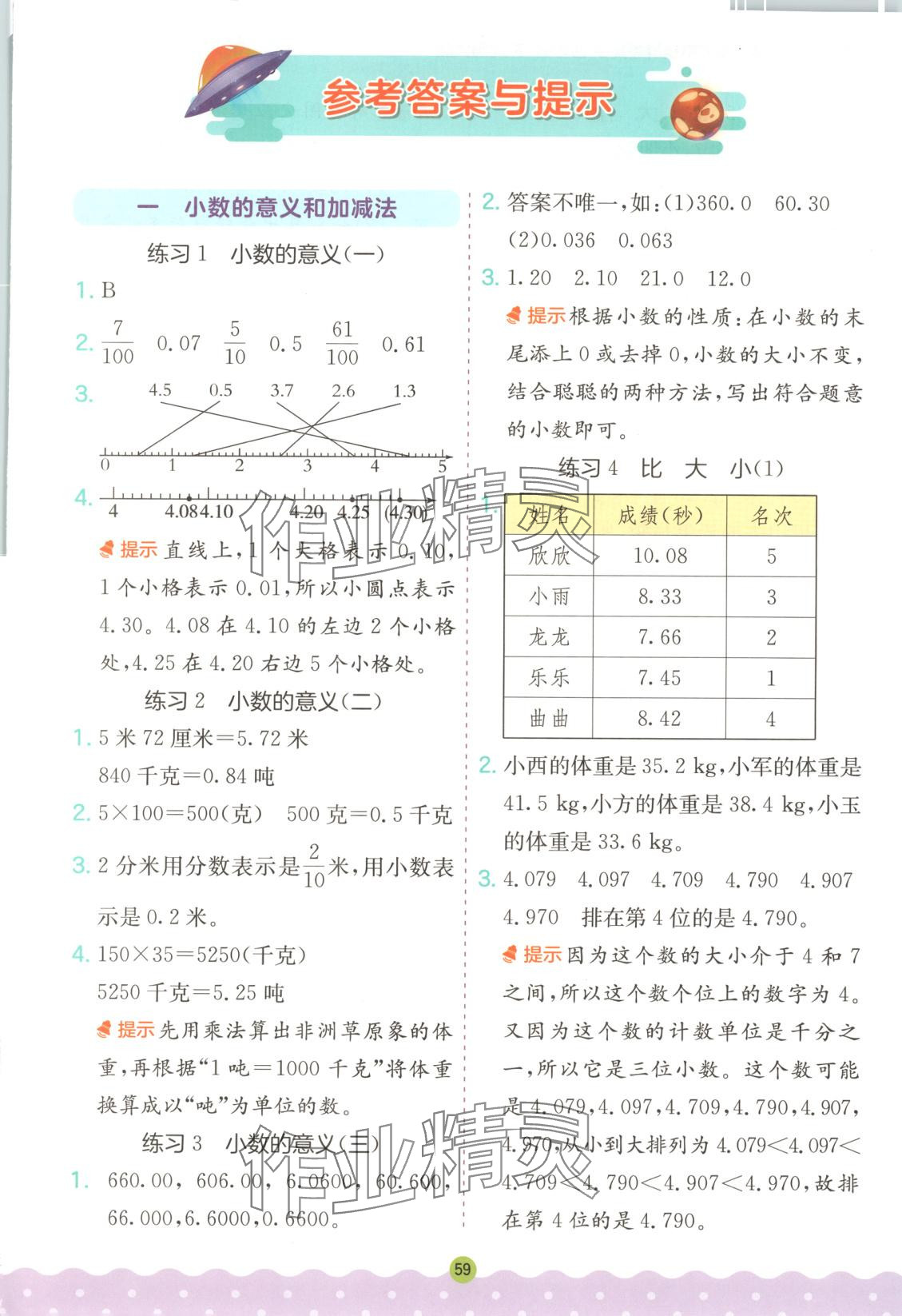 2025年春雨教育解題高手四年級數學下冊北師大版 第1頁