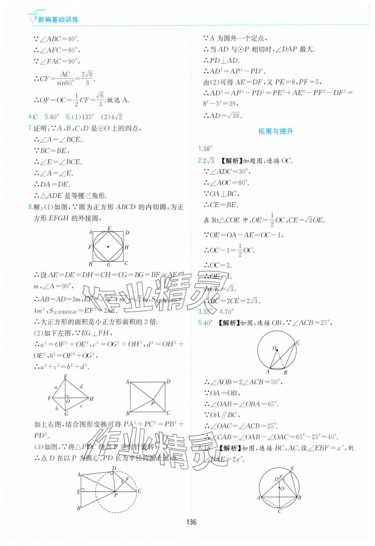 2025年新編基礎訓練黃山書社九年級數學下冊滬科版 第8頁
