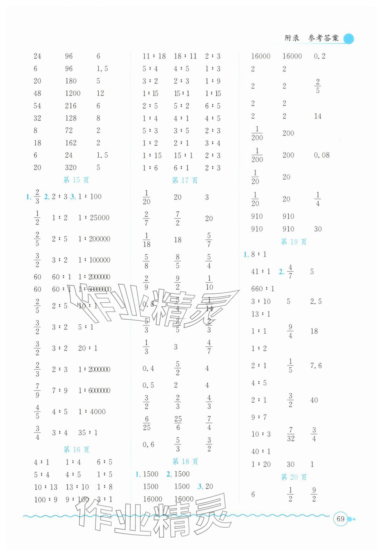 2026年黄冈小状元口算速算练习册六年级数学下册北师大版&nbsp;第3页